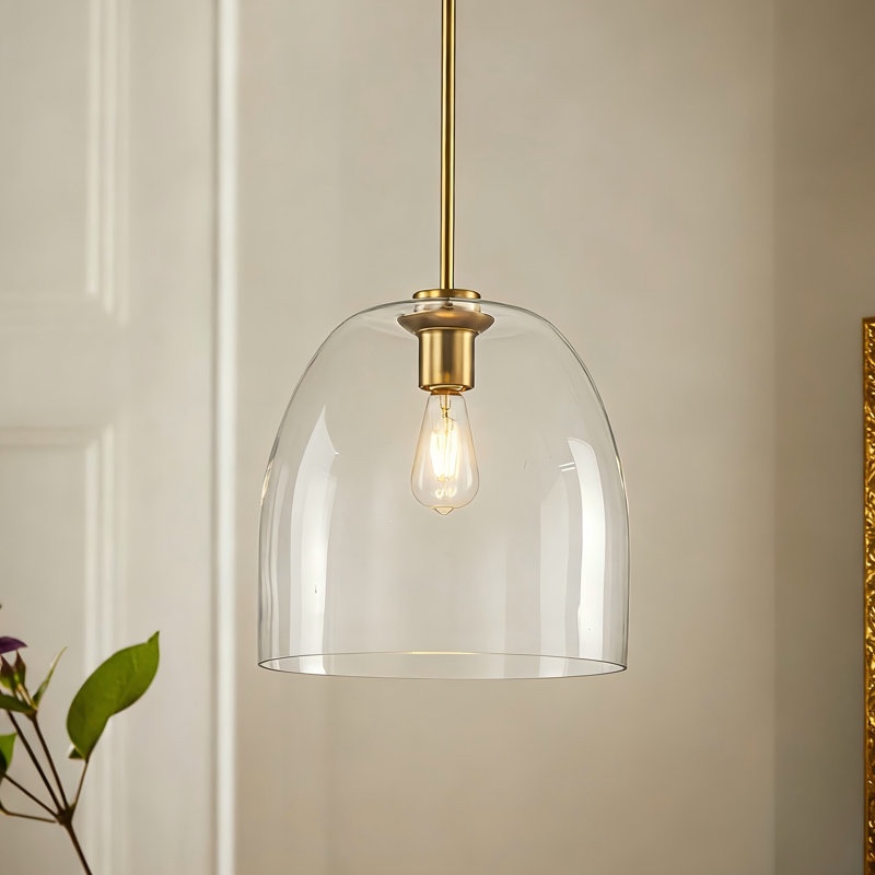 Vulpecula 1 - Light Glass Gold Cone Pedant 