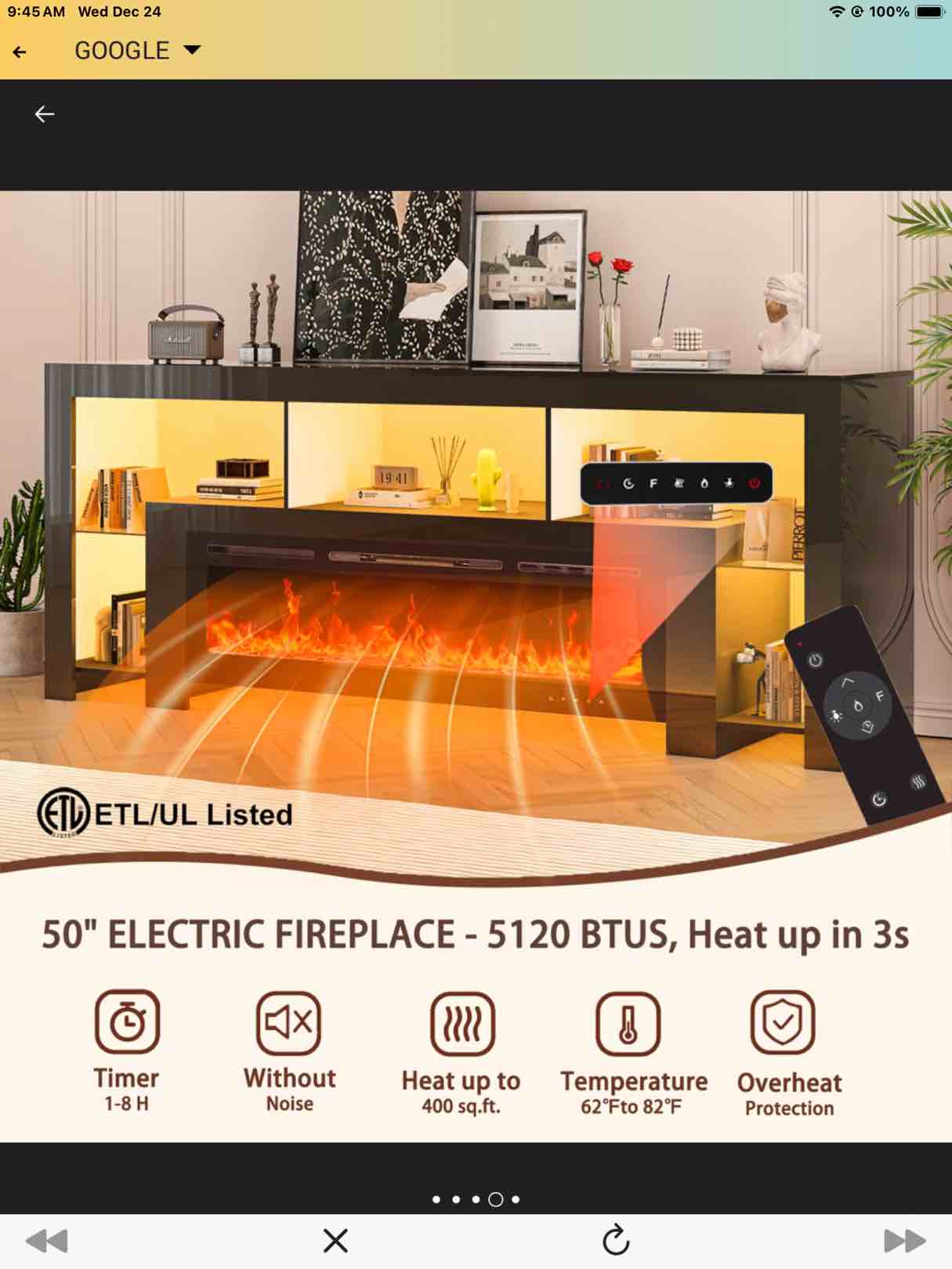 only the fireplace 