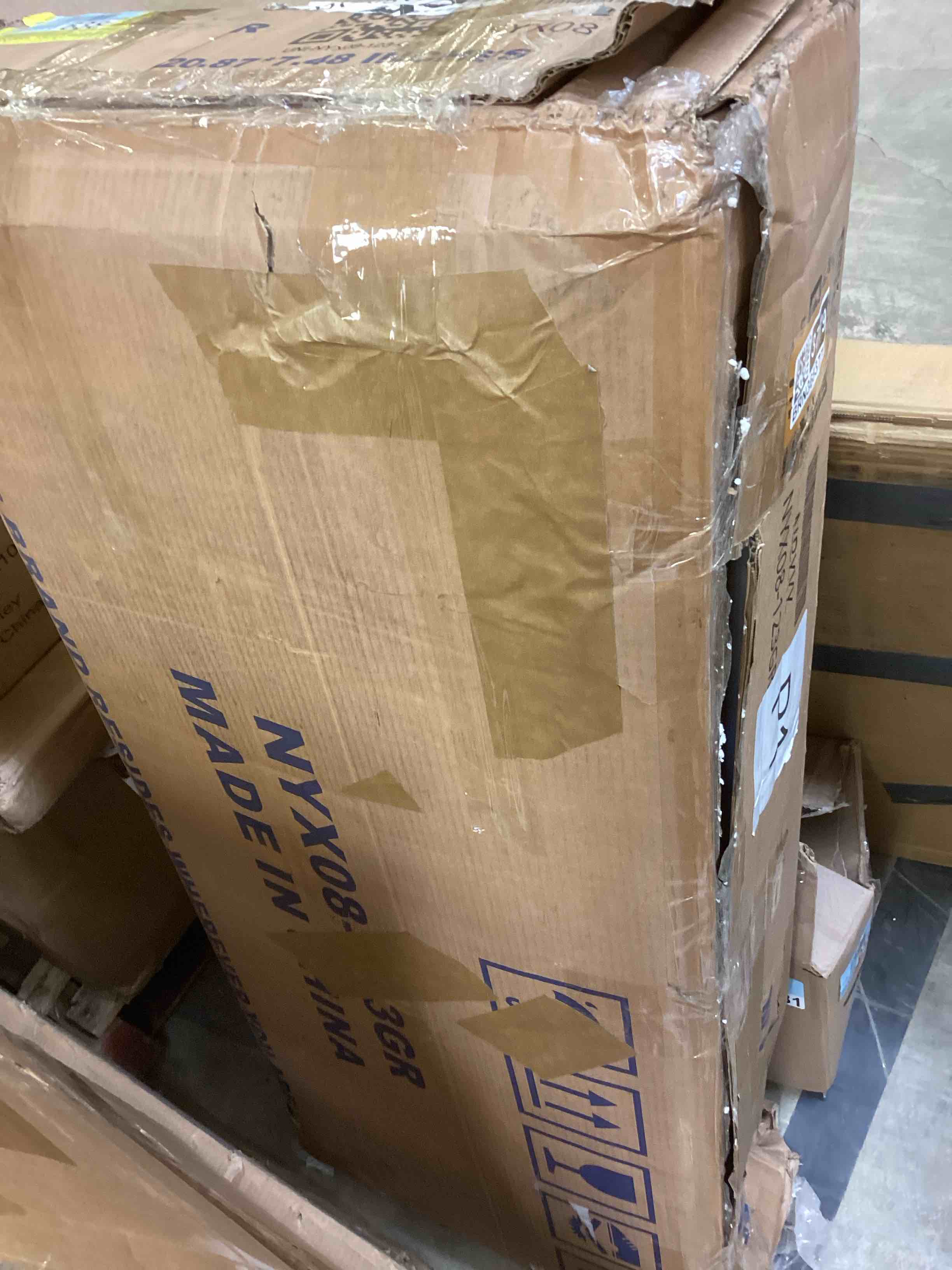 Condition photo showing item condition for 20 gallons manufactured wood open trash can colon