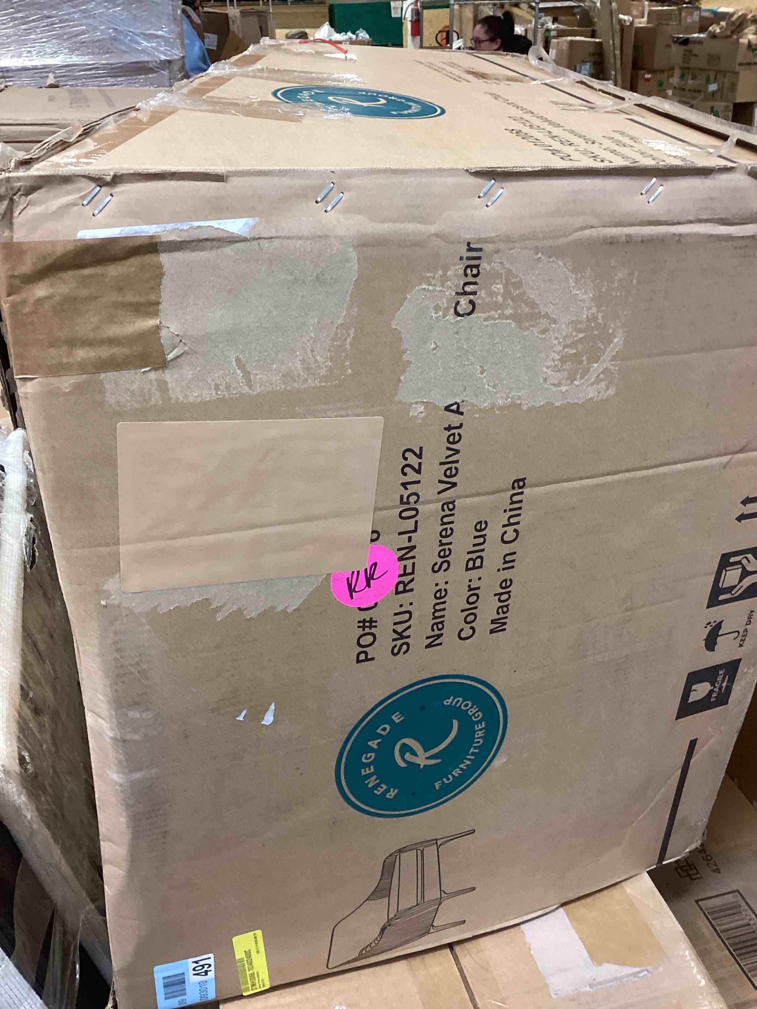 Condition photo showing item condition for serena velvet armchair