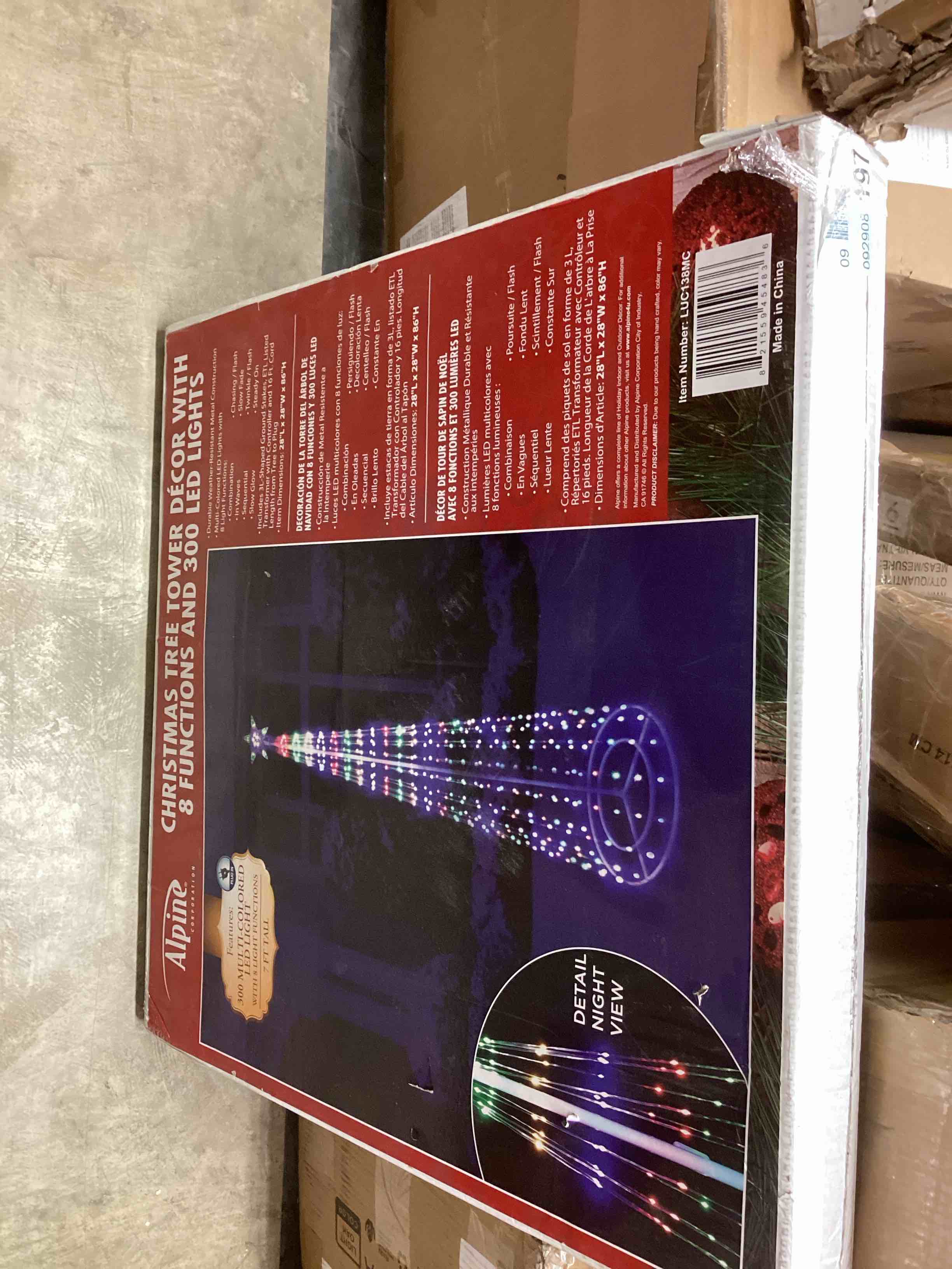 Condition photo showing Good Condition for alpine corporation 86 in tall artificial christmas tree with glowing star topper