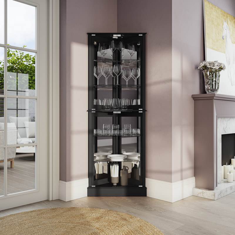 Curio Cabinet 26' W Accent China Cabinet Color :