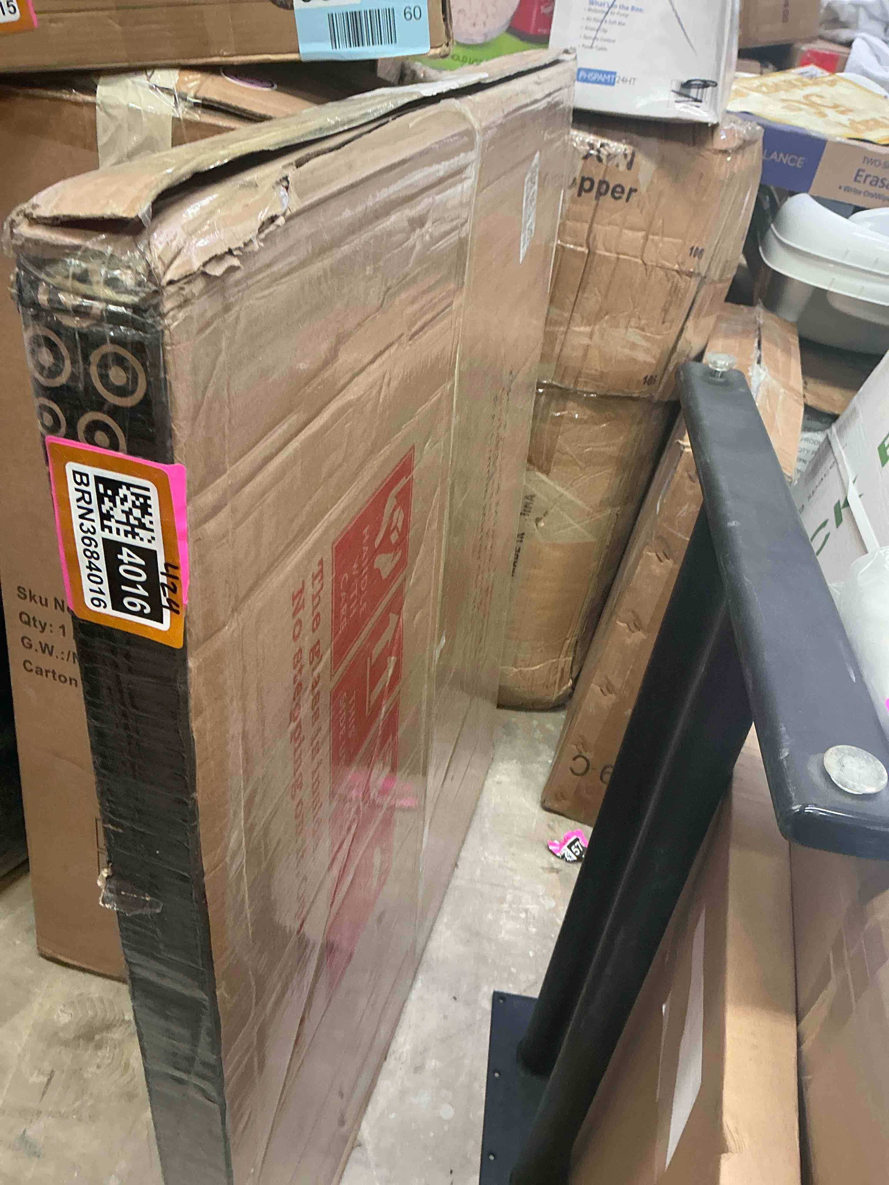 Condition photo showing As Is for 16x24 Inch Metal Framed Bathrrom Mirror for Wall, Matte Rectabgle Mirror, Rounded Corner, Anti-Rust, Hangs Horizontally or Vertically 24"L x 16"W (Broken)