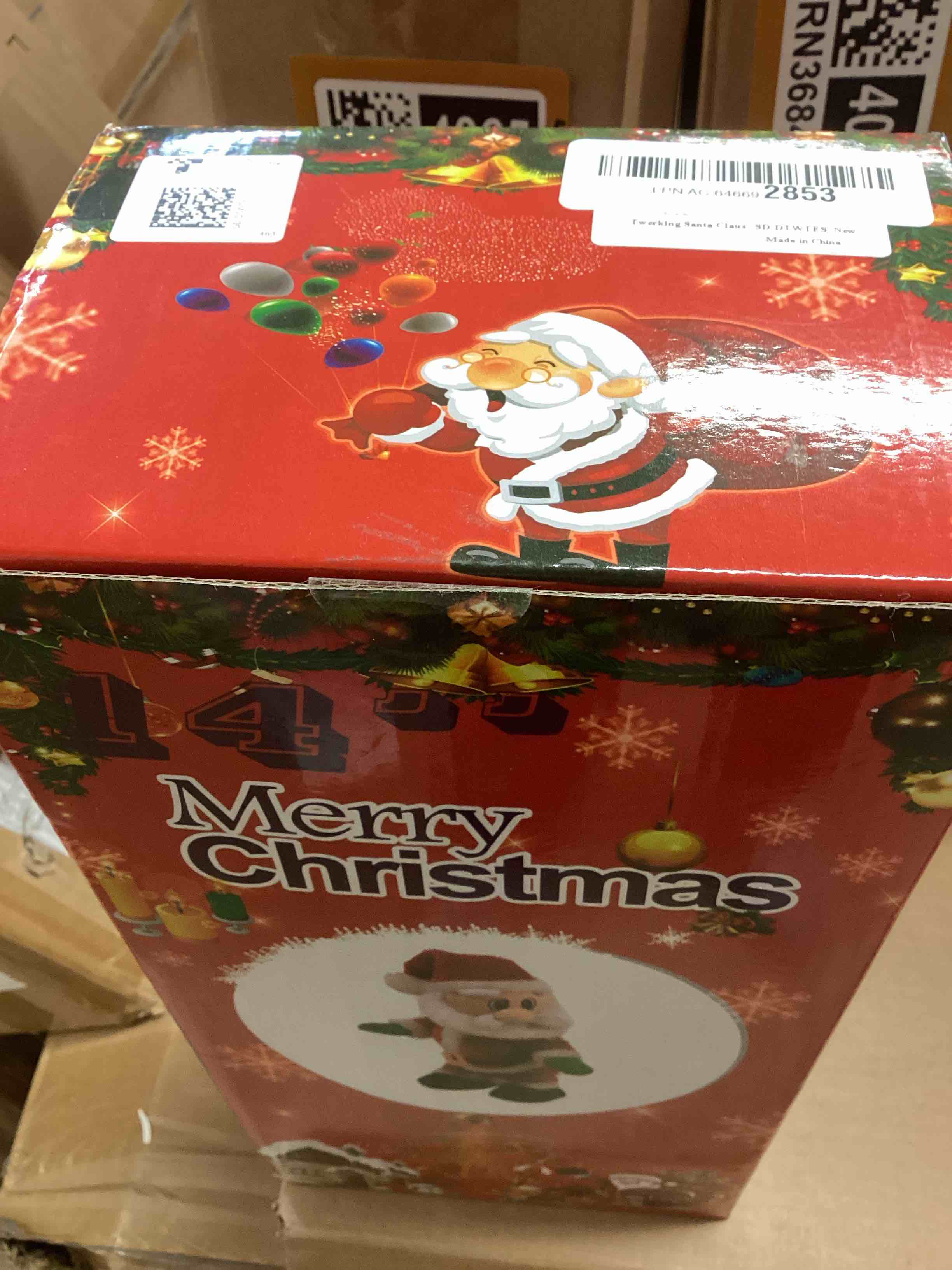 Condition photo showing Good Condition for dancing santa claus – animated singing shaking christmas plush toy, funny moving santa for kids and families, perfect white elephant gift and festive décor