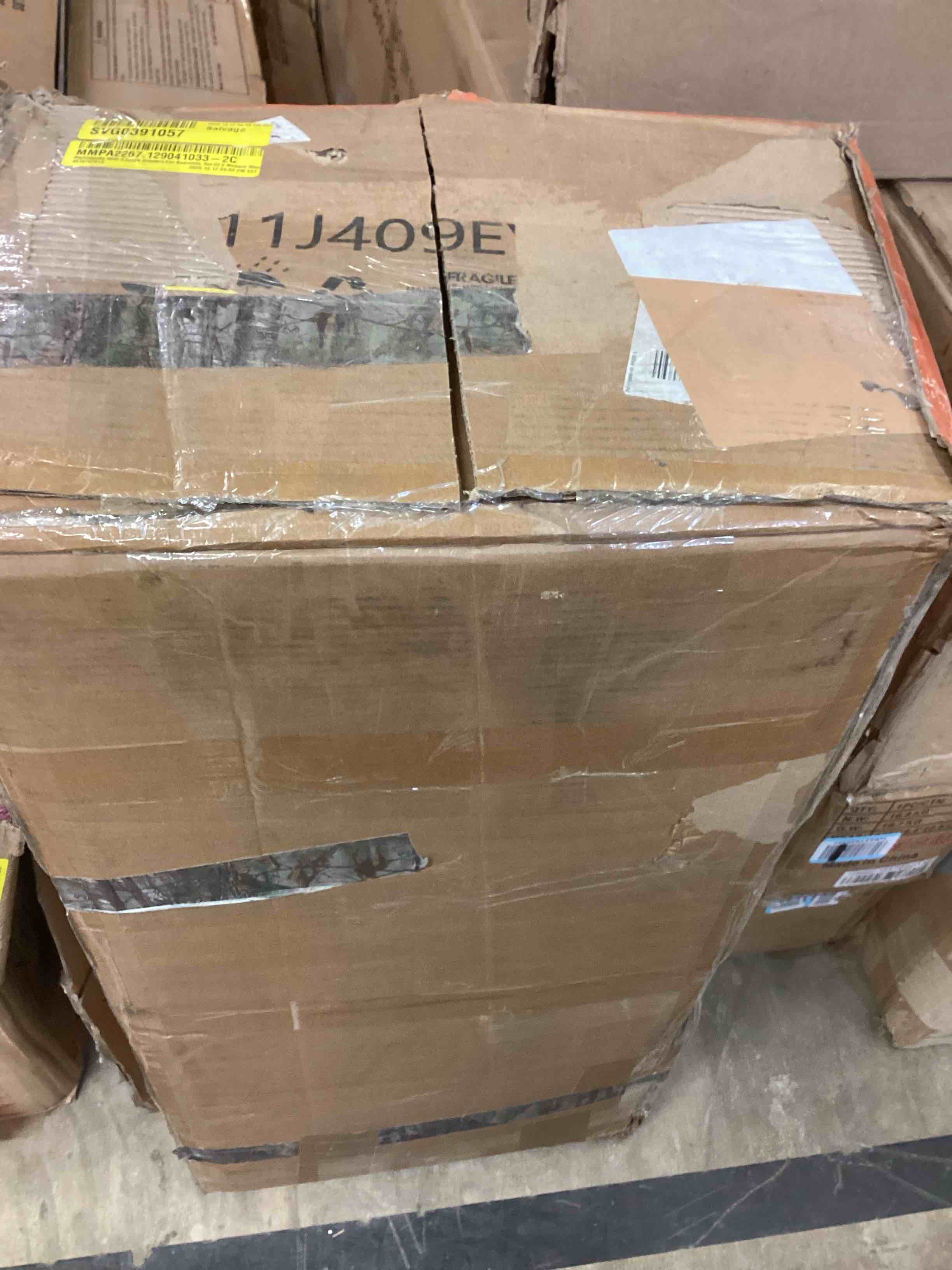 Condition photo showing As Is for Nightstands With 3 Large Drawers For Bedroom, Set Of 2 Modern Woo