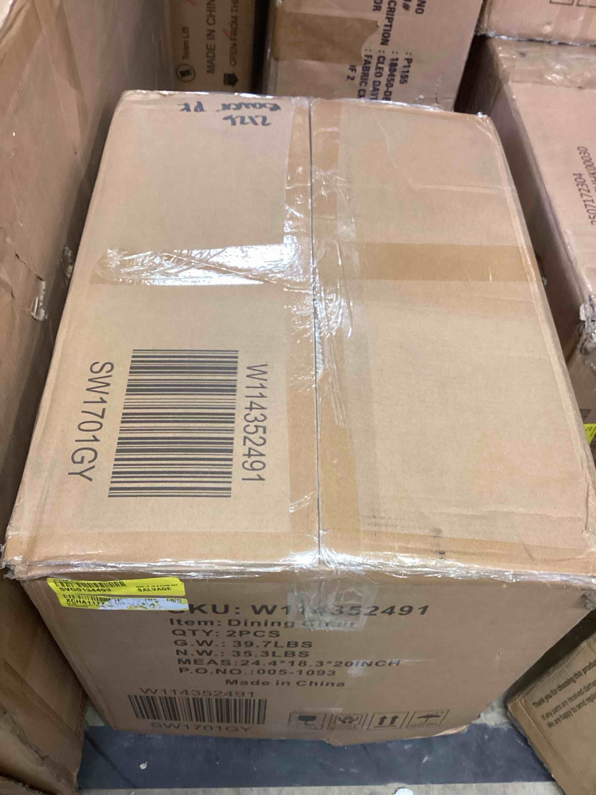 Condition photo showing Good Condition for dining chair grey 