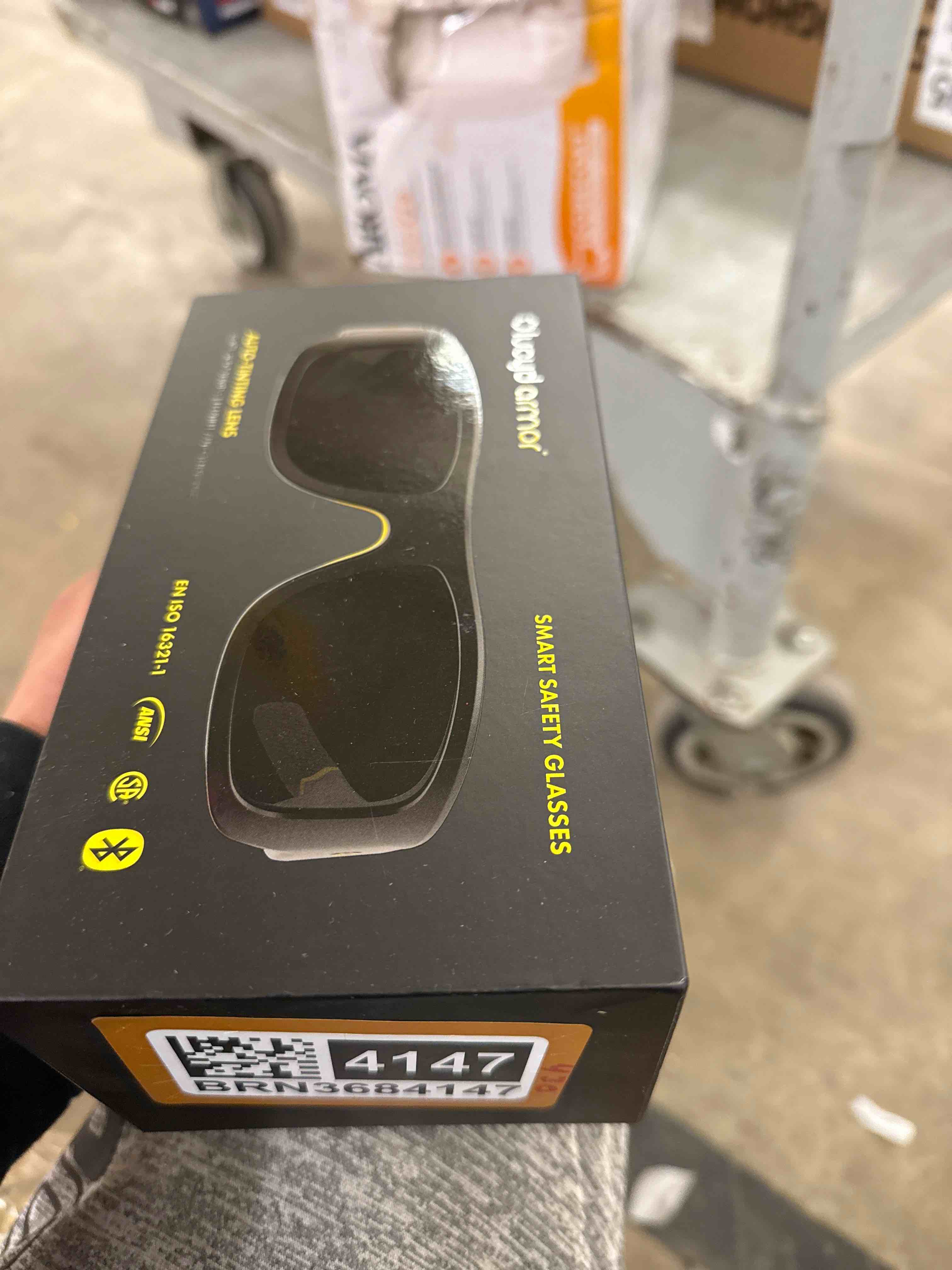 Condition photo showing Good Condition for Lucyd Armor Smart Safety Glasses, TR90 Frame, Light Adaptive Lenses, Open Ear Speakers & Microphone - ANSI Z87.1 Photochromic
