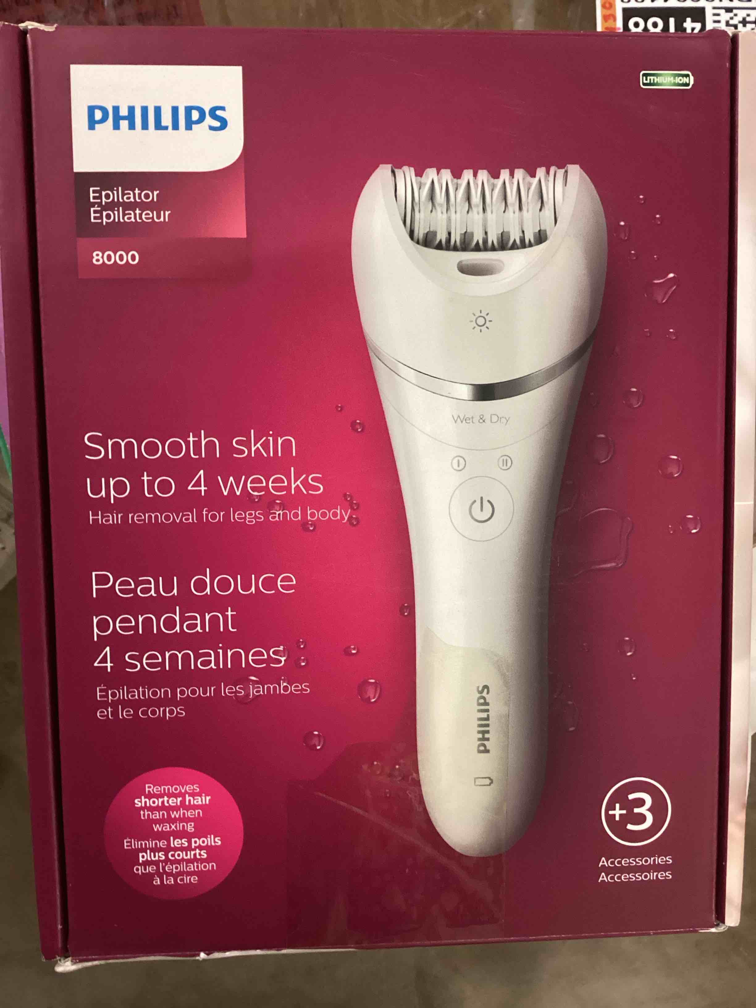 Condition photo showing As Is for Philips Beauty Epilator Series 8000 for Women, with 3 Accessories, BRE700/04 Series 8000 + 3 Accessories
