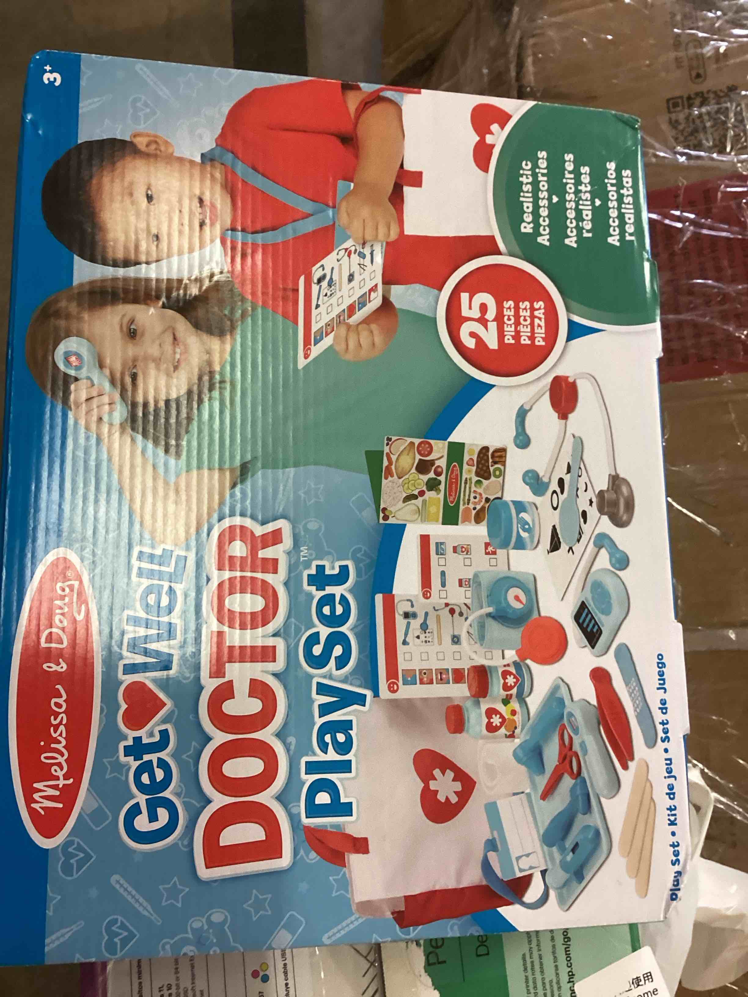 Condition photo showing New/Like New for Melissa & Doug Get Well Doctor Kit, 25-Piece Toddler Doctor Play Set, Realistic Pretend Play Toys & Accessories, Preschool Toys for Girls & Boys Ages 3+