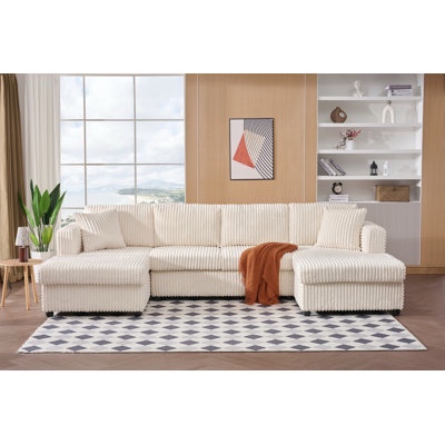 4 Seat U Sectional Couch, 110" W C(incomplete only one box )