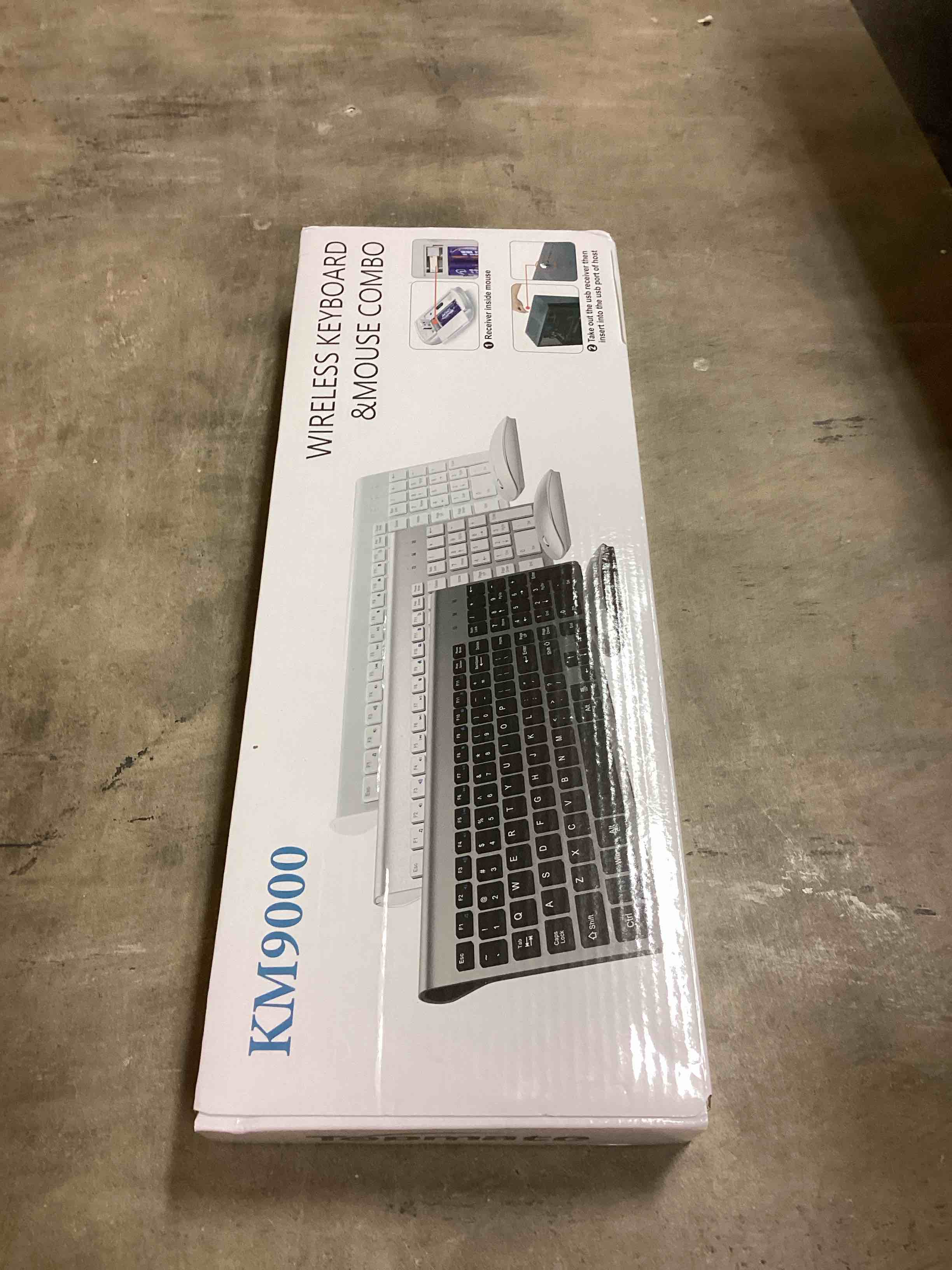 Condition photo showing New/Like New for Wireless Keyboard and Mouse Ultra Slim Combo, TopMate 2.4G Silent Compact USB 2400DPI Mouse and Scissor Switch Keyboard Set with Cover, Batteries Included, for PC/Laptop/Windows/Mac - White