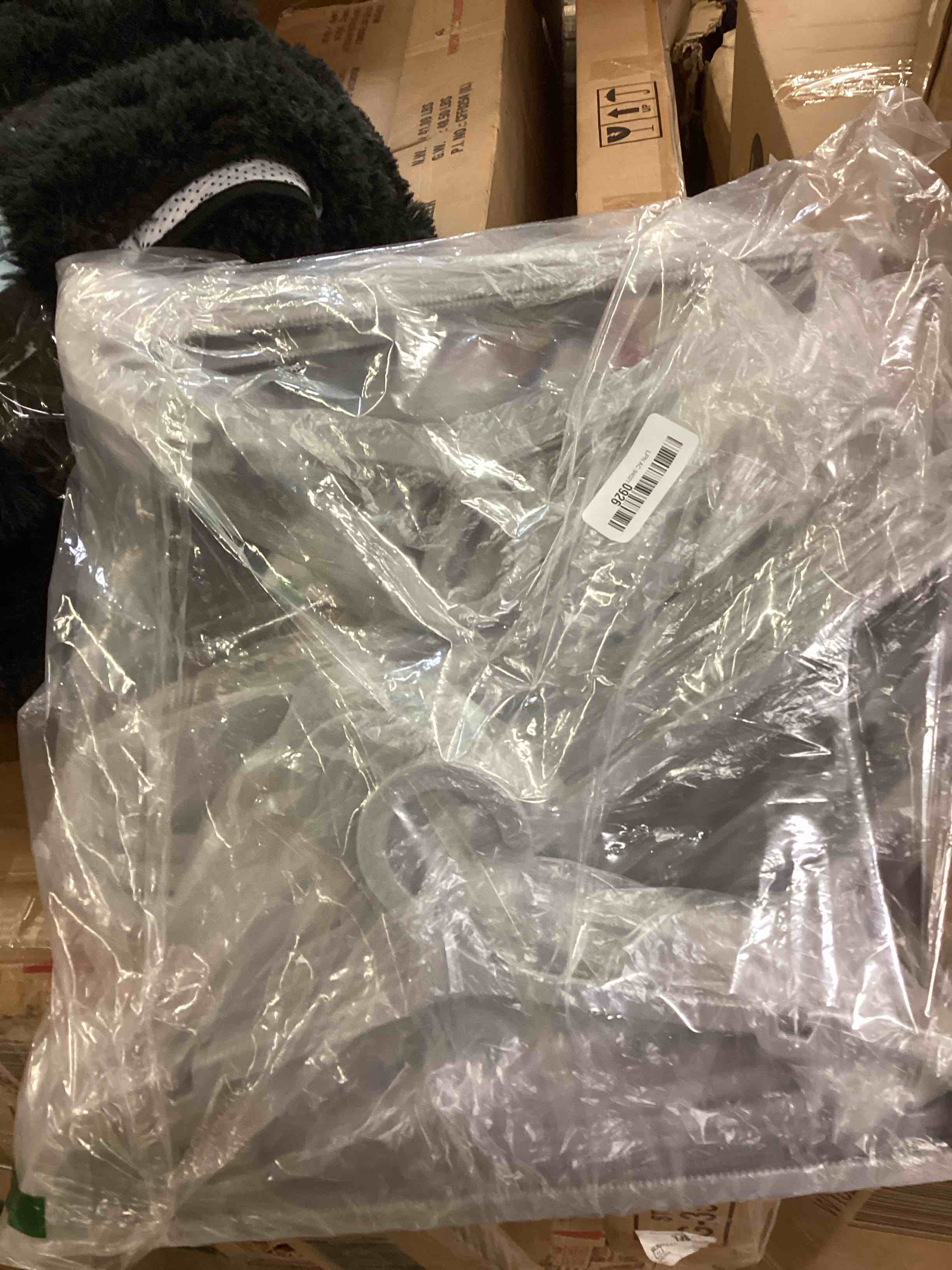 Condition photo showing Good Condition for 50 Pack Clothes Hangers, Non Slip Plastic Coat Hangers, Space Saving Hangers, Heavy Duty, Hanging Dry Wet Clothes, 16.4" x 8.3", Gray, APY0550G Gray 50