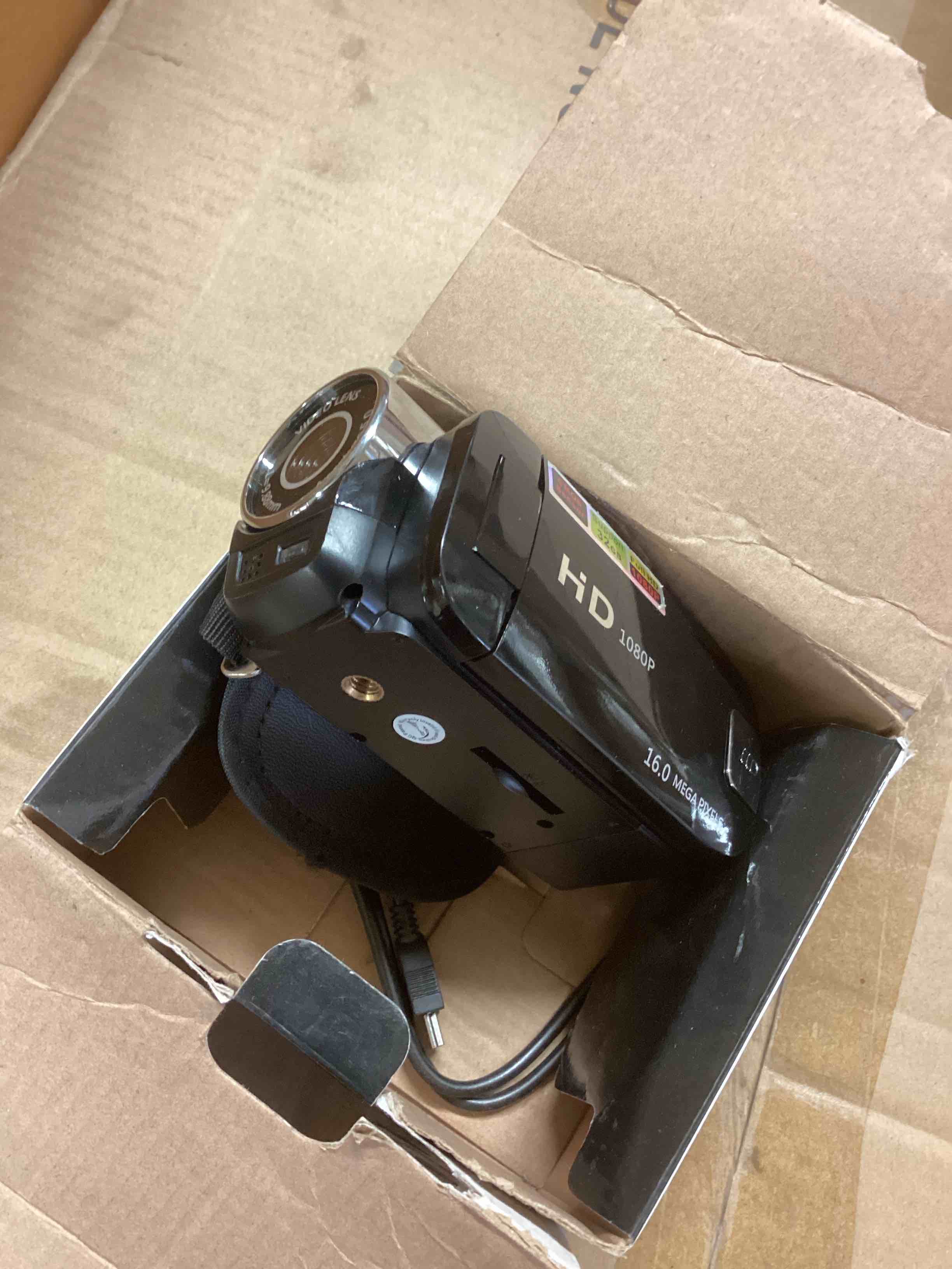 Condition photo showing As Is for Video Camera Camcorder Digital Camera Recorder Full HD 1080P 15FPS 24MP 3.0 Inch 270 Degree Rotation LCD 16X Digital Zoom Camcorder Camera (missing  Batteries)(Black)