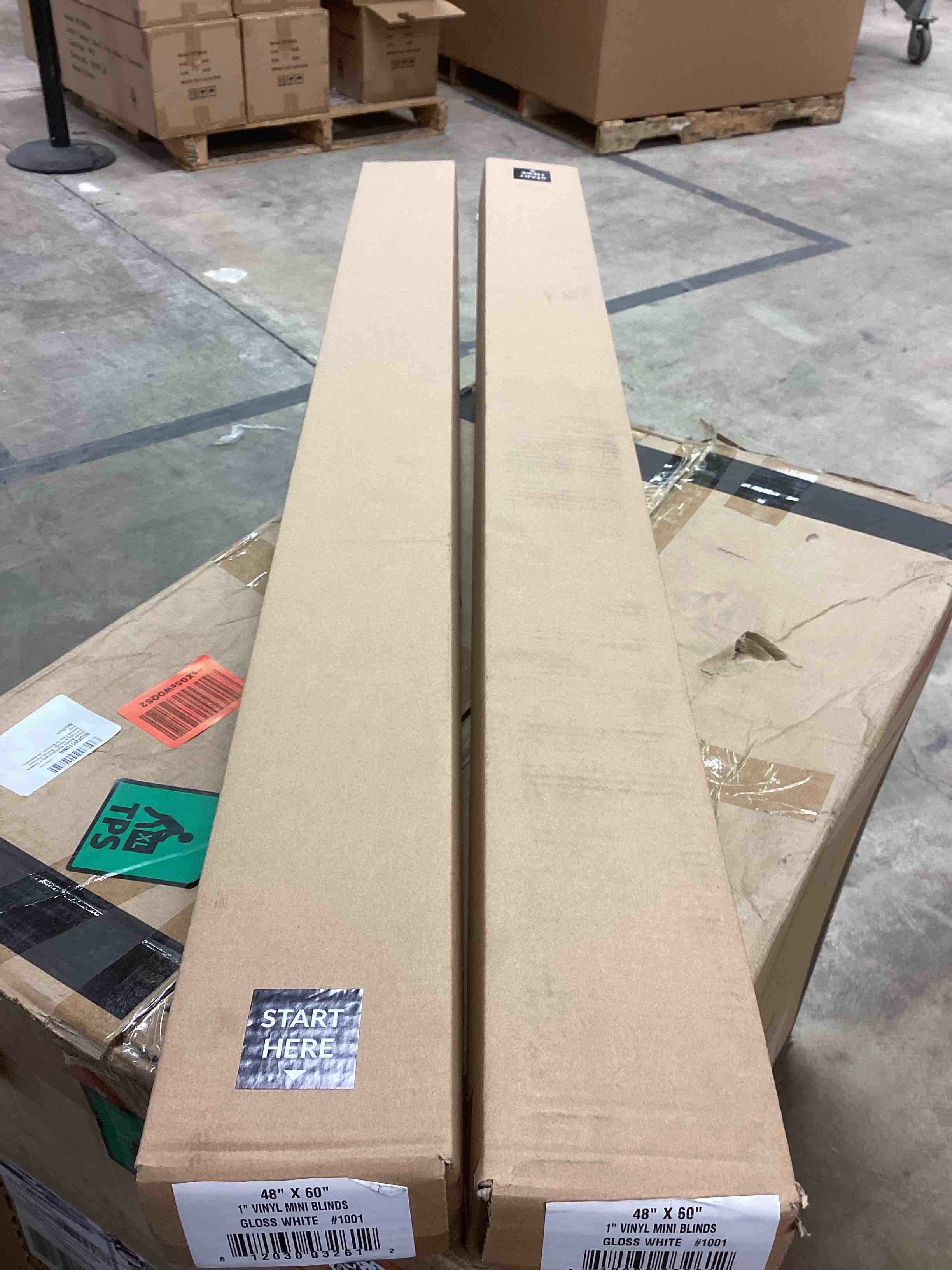 Condition photo showing New/Like New for CHICOLOGY Cordless 1-Inch Vinyl Mini Blinds  Gloss White (Room Darkening) 48 W X 60 H