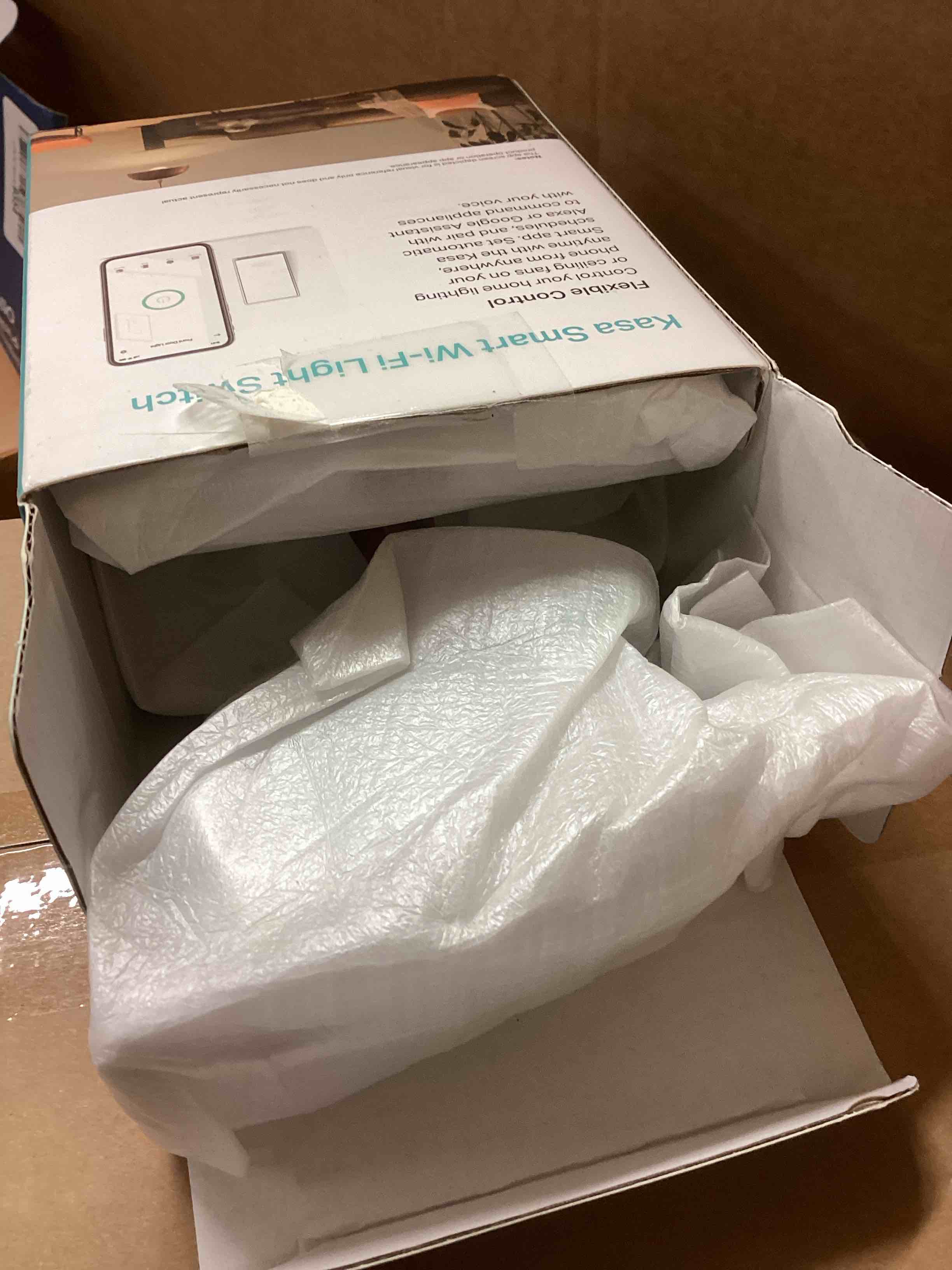 Condition photo showing Good Condition for Kasa Smart Light Switch HS200P3, Single Pole, Needs Neutral Wire, 2.4GHz Wi-Fi Light Switch Compatible with Alexa and Google Home, UL Certified, No Hub Required, 3 Count -Pack of 1 , White White, Alexa Compatible 3 Pack