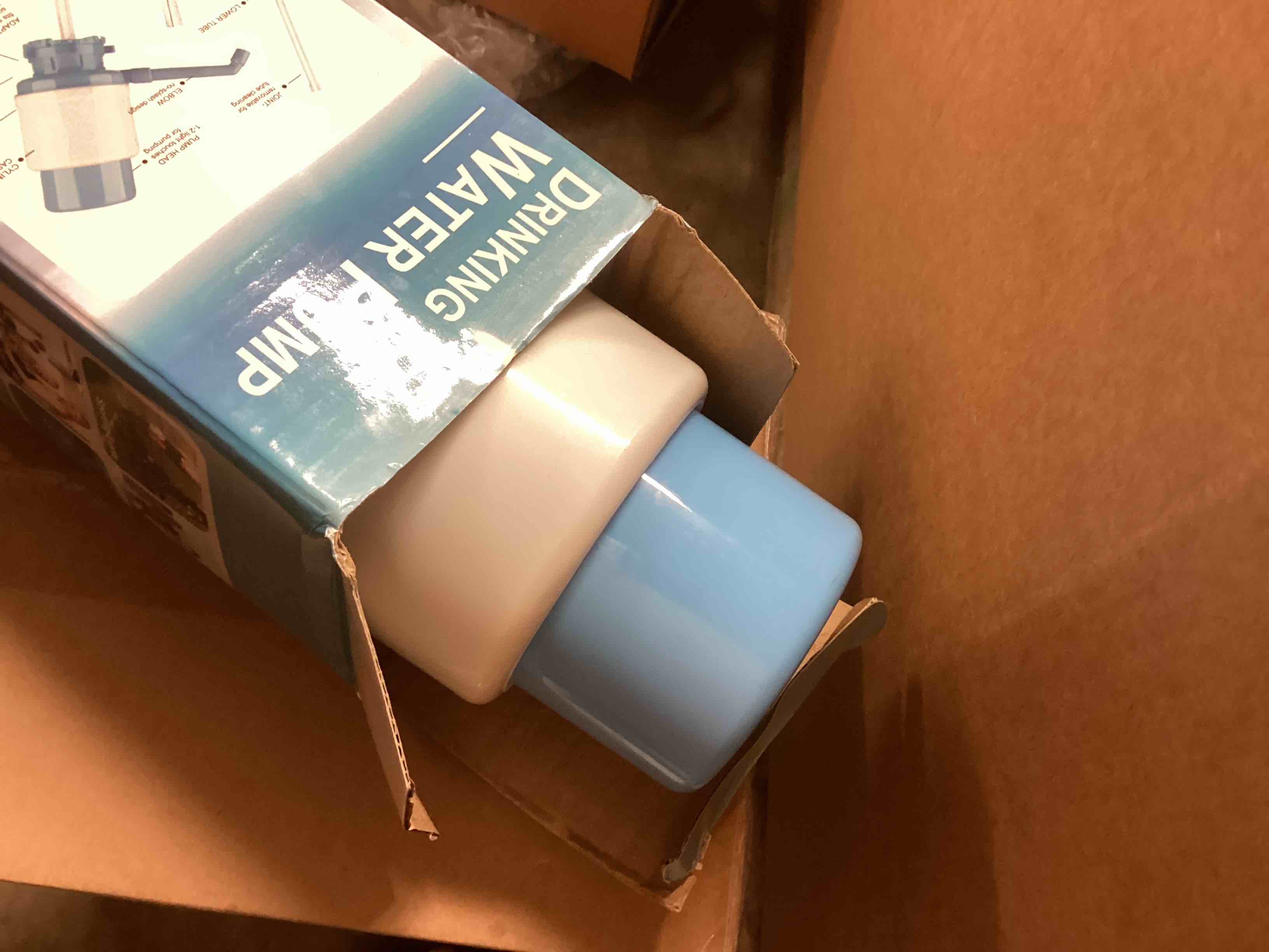 Condition photo showing Good Condition for Water Bottles Dispenser Blue Manual Hand Pressure Drinking Fountain Pressure Water Press Pump Aqua 1