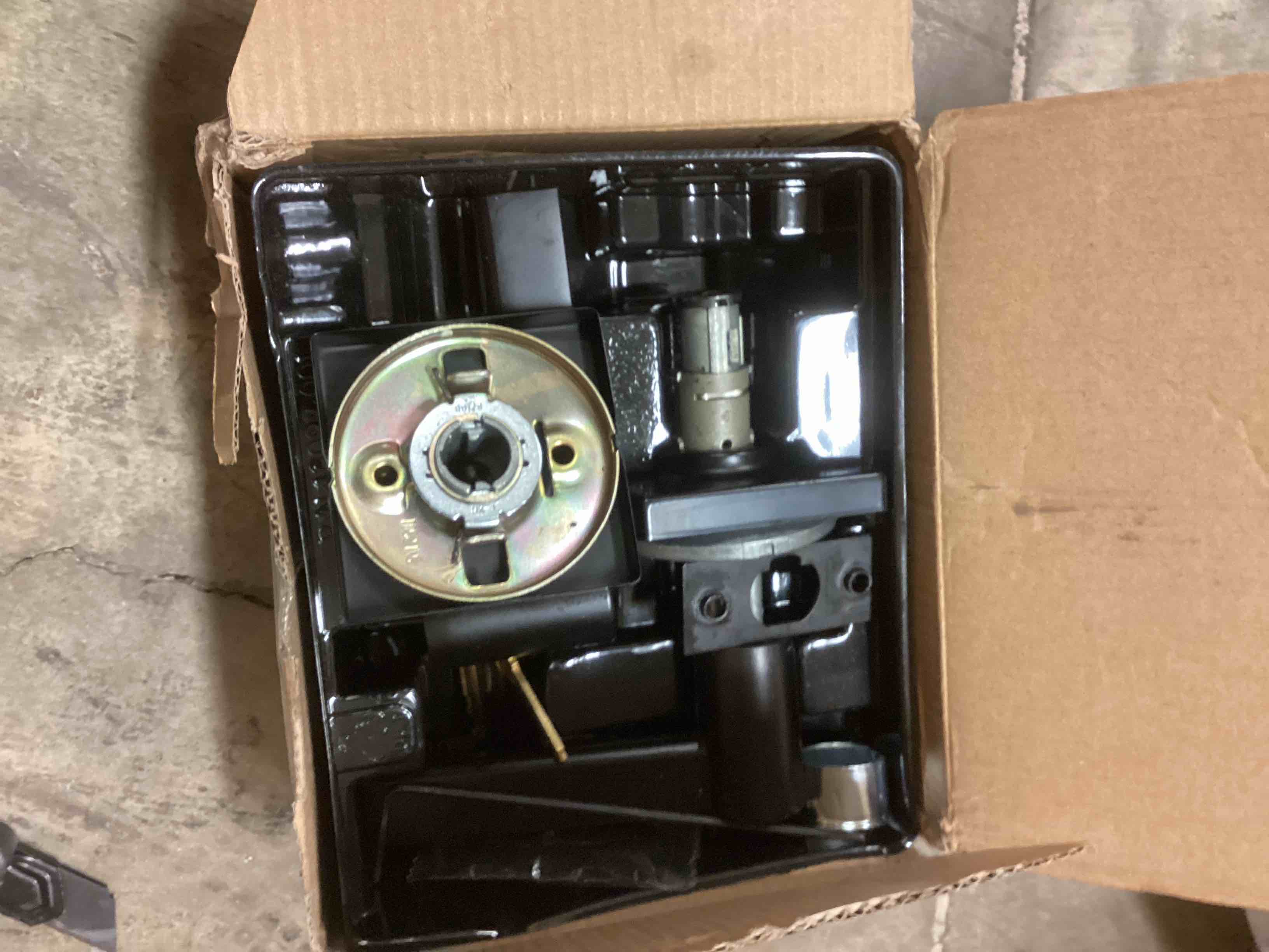 Condition photo showing As Is for Kwikset Casey Interior Passage Door Handle, Lever For Closet and Hallway Doors, Reversible Non-Locking Handle Lever, Matte Black , with Microban Protection Matte Black 1 Pack Passage