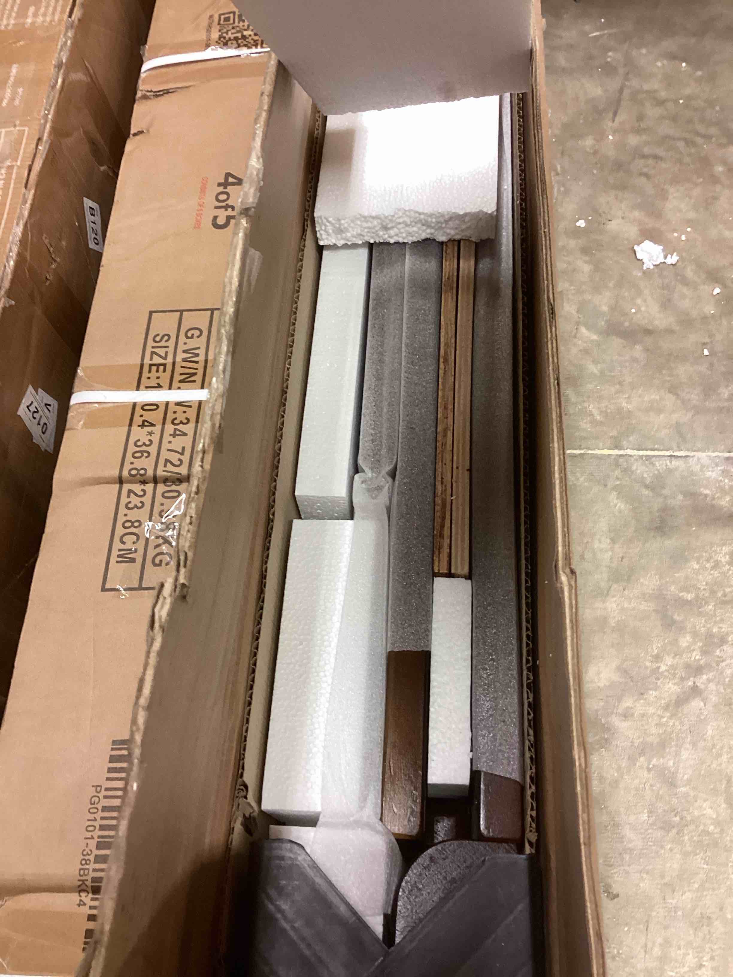 Condition photo showing Good Condition for Westfield Low Profile Wood Murphy Bed Chest with 6" Mattress Queen Walnut (only 1 box) 