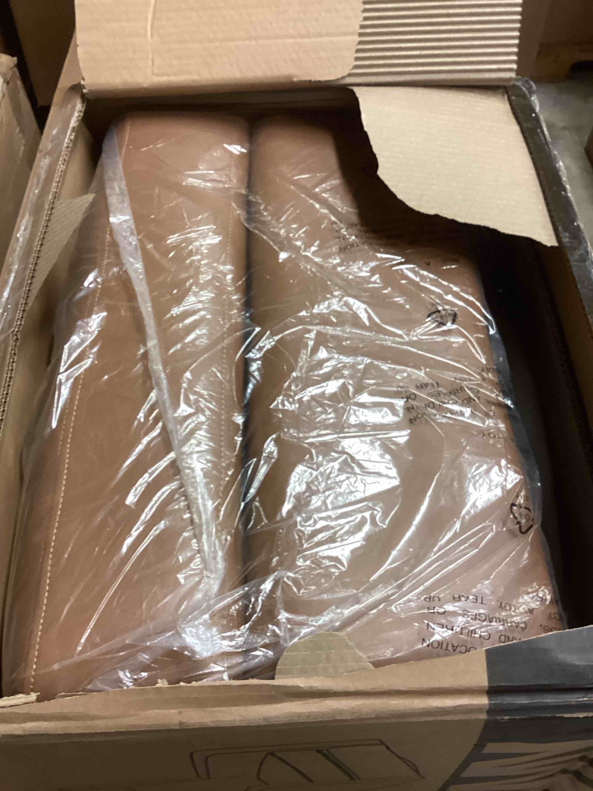 Condition photo showing Good Condition for Leather Recliner Chair for Adults, Swivel Rocker Recliner for Small Spaces, Wide Glider Rocking Nursery Chair with Ergonomic High Backrest, for Home Living Room, Office, Bedroom? Brown?