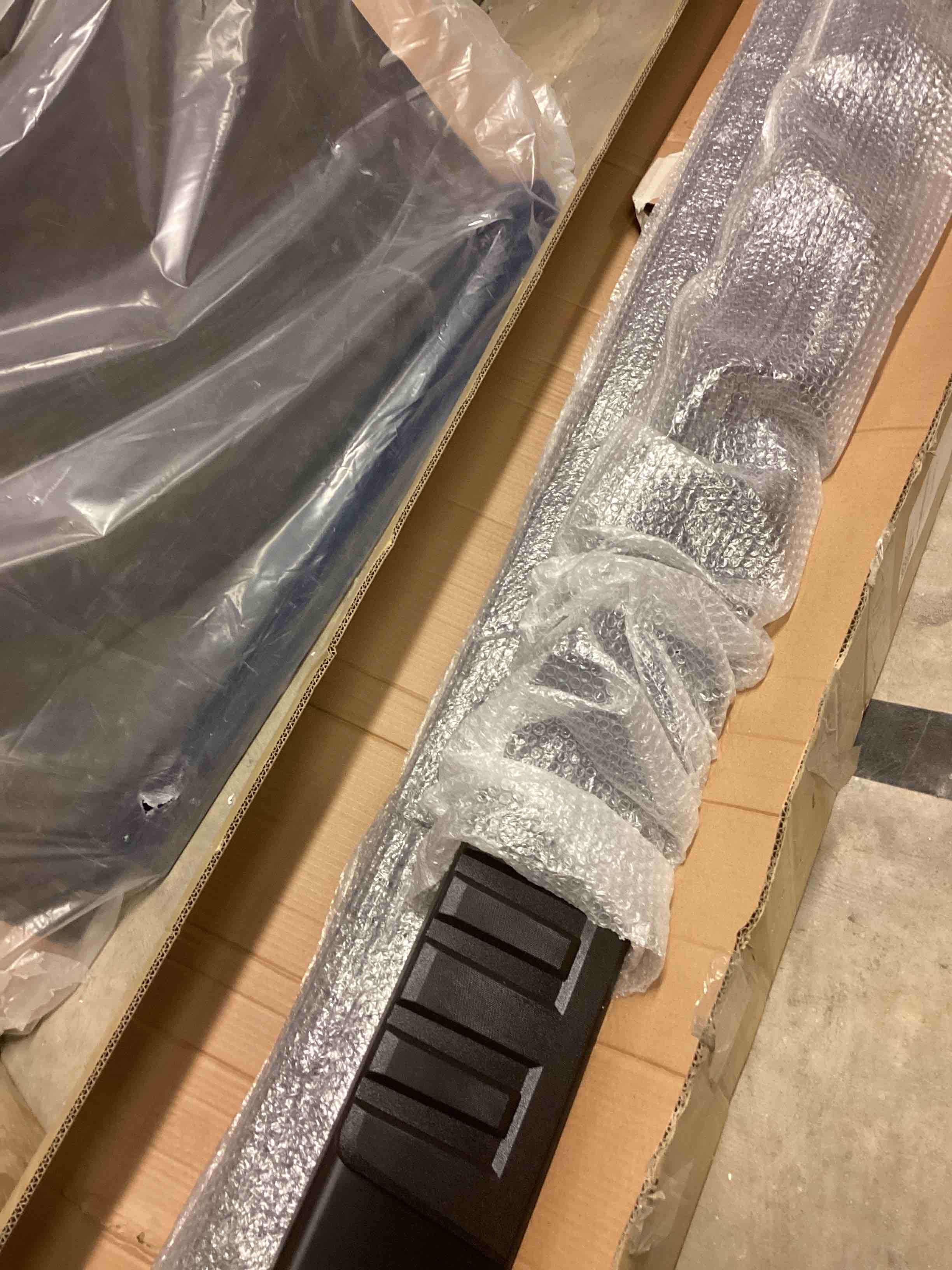 Condition photo showing As Is for COMNOVA 6 Inches Running Boards& Steps Step Bars Compatible with 2019-2026 Chevy Silverado 1500, 2020-2026 Silverado/Sierra 2500HD 3500HD Crew Cab, A Pair Running Boards for Silverado Crew cab.