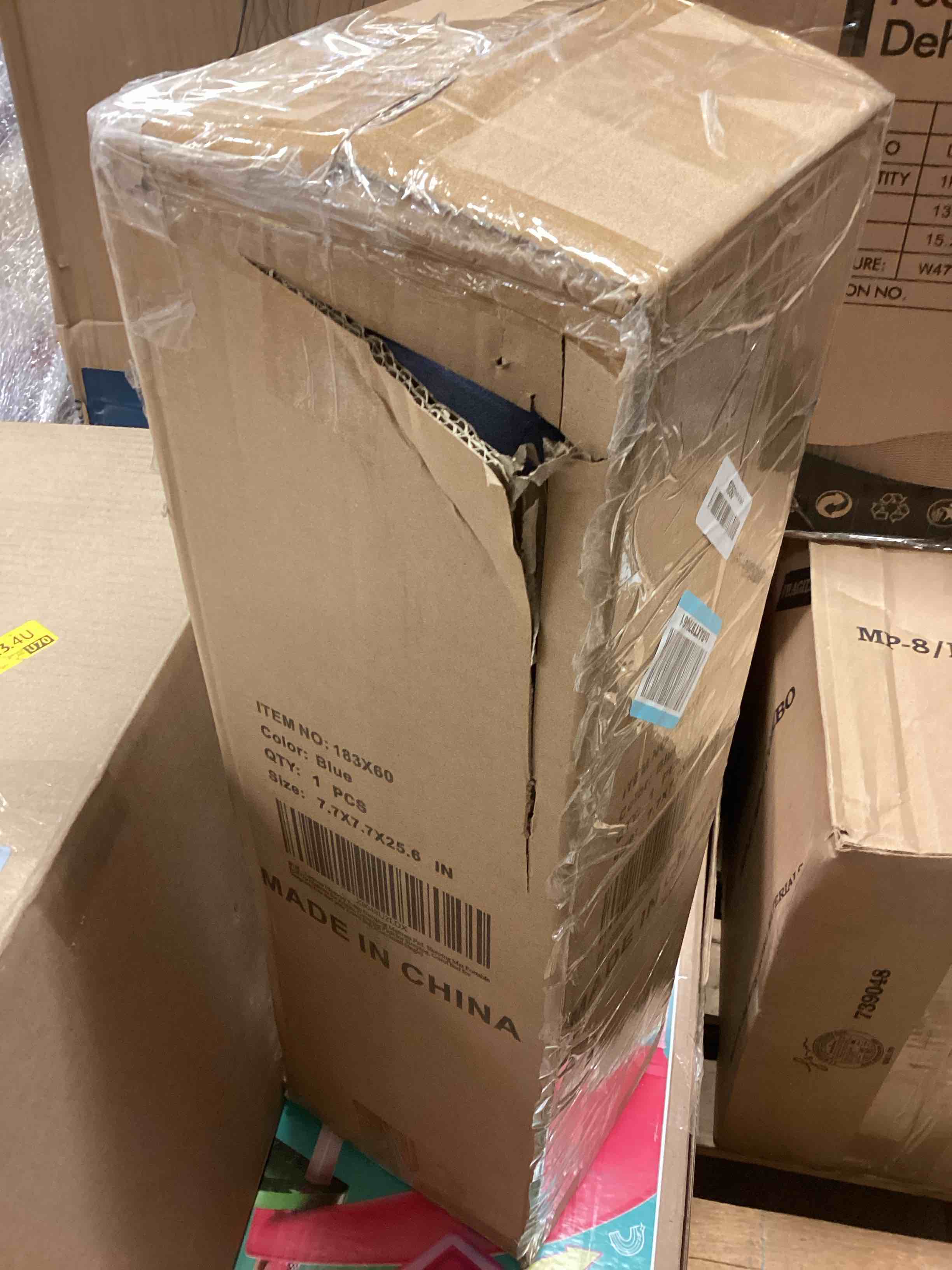 Condition photo showing New/Like New for Memory Foam Camping Mattress pad, Comfortable Thick Floor Sleeping Mat for Adults with Waterproof and Non-Slip Bottom, Portable Roll Up Mattress for Sleepover Guest,Cot Mad for Car Camping Cot:72*24*3" Blue