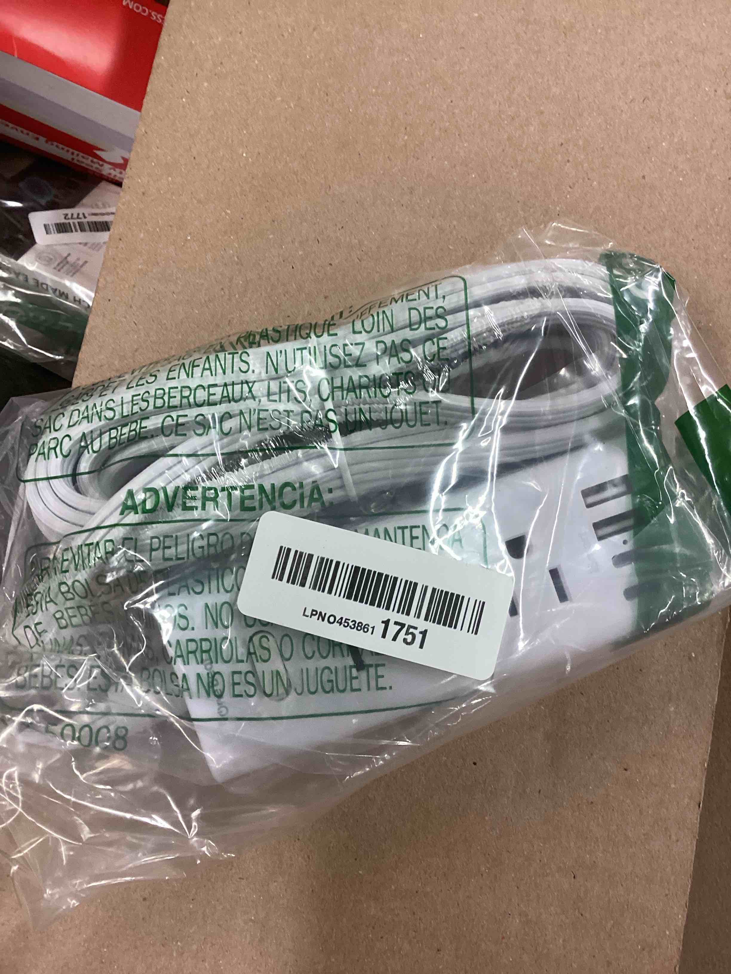 Condition photo showing Good Condition for 20Ft Extension Cord with Multiple Outlets, Flat Plug Power Strip Surge Protector with 20 Ft Long Cord, 6 Outlet 3 USB Ports (1 USB C), Multi Outlet Wall Plug for Travel, College, Dorm Room Essentials White 20FT