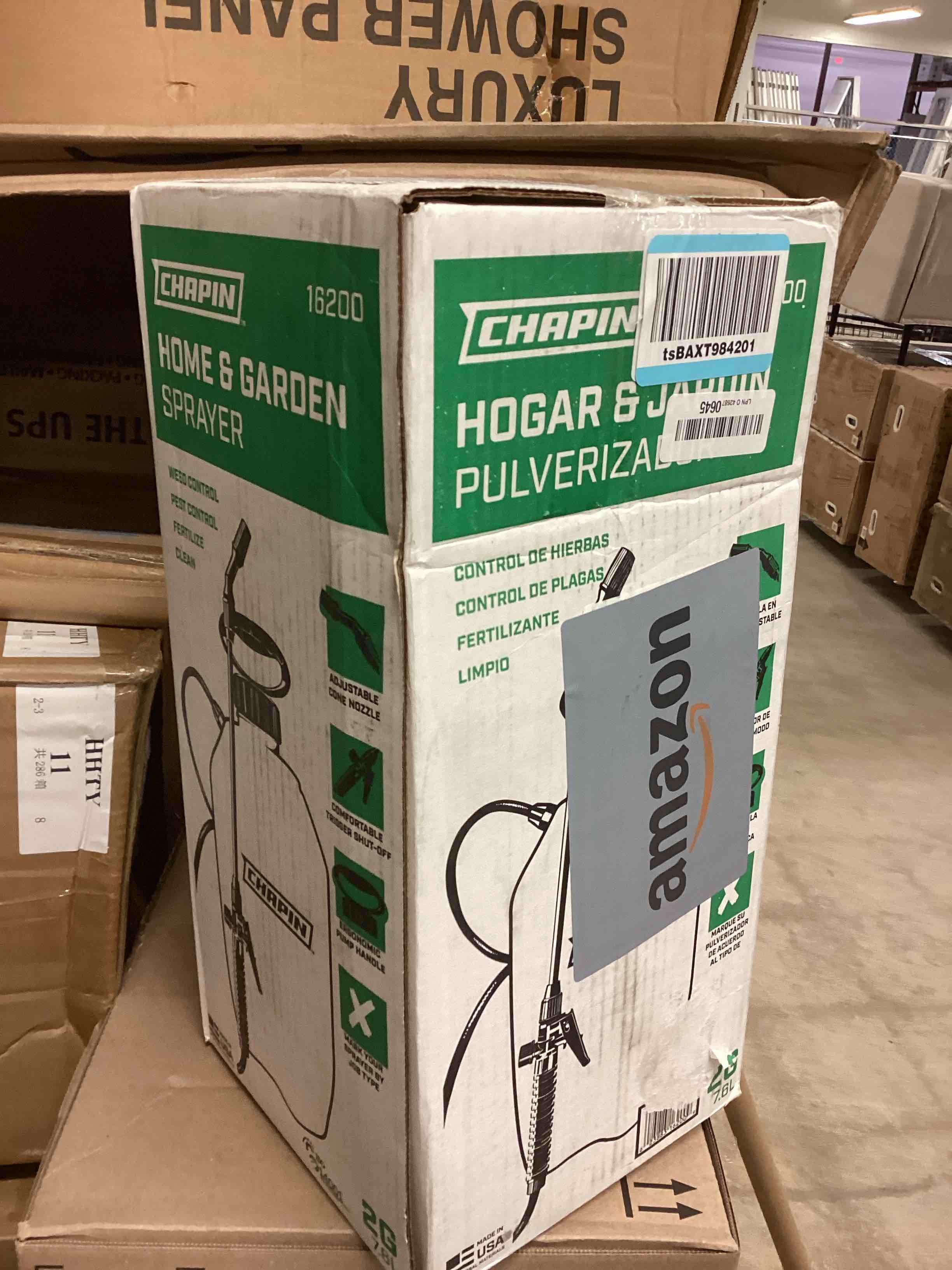 Condition photo showing Good Condition for Chapin 16200 2-Gallon Made in USA Garden Pump Sprayer with Ergonomic Handle, Trigger Shut Off, Adjustable Cone Nozzle and in-Tank Filter, for Spraying Weeds, Insects, Fertilizers, Translucent White 2 gal Sprayer