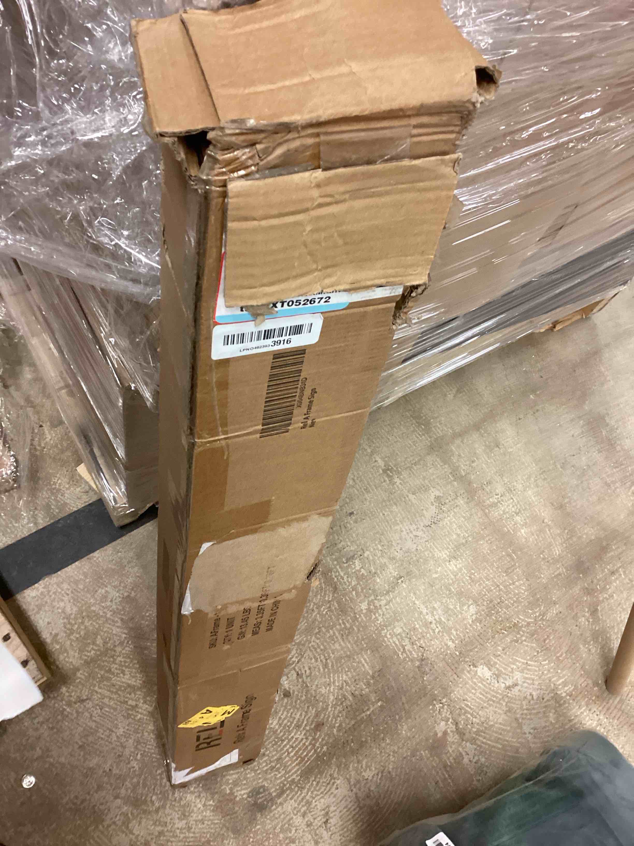 Condition photo showing Good Condition for Relx A Frame Signs 24x36 Inch Outdoor, Heavy Duty Sandwich Board Signs, Double-Sided A Frame Sign Holder Business Signs for Outside(Frame only).