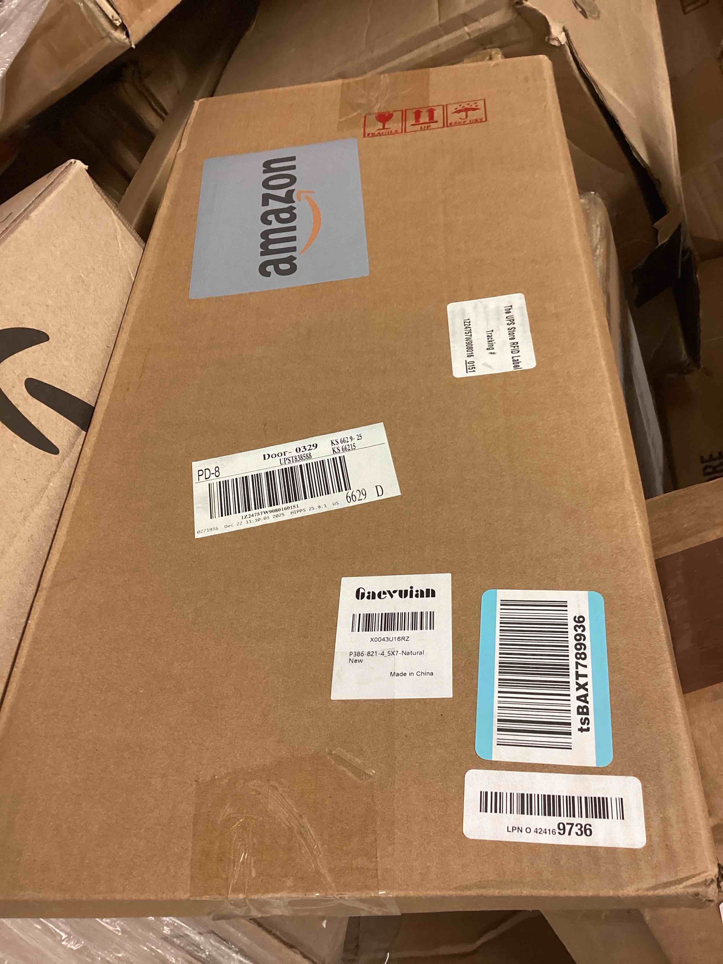 Condition photo showing Good Condition for 8x21 Picture Frame Display 4 opening 5x7 Collage Picture Frame,Multi Photo Frame with Mat,Plexiglass,Horizontal and Vertical Formats for Wall Decor,Natural Wood Grain Natural 8x21 - (4 open5x7?