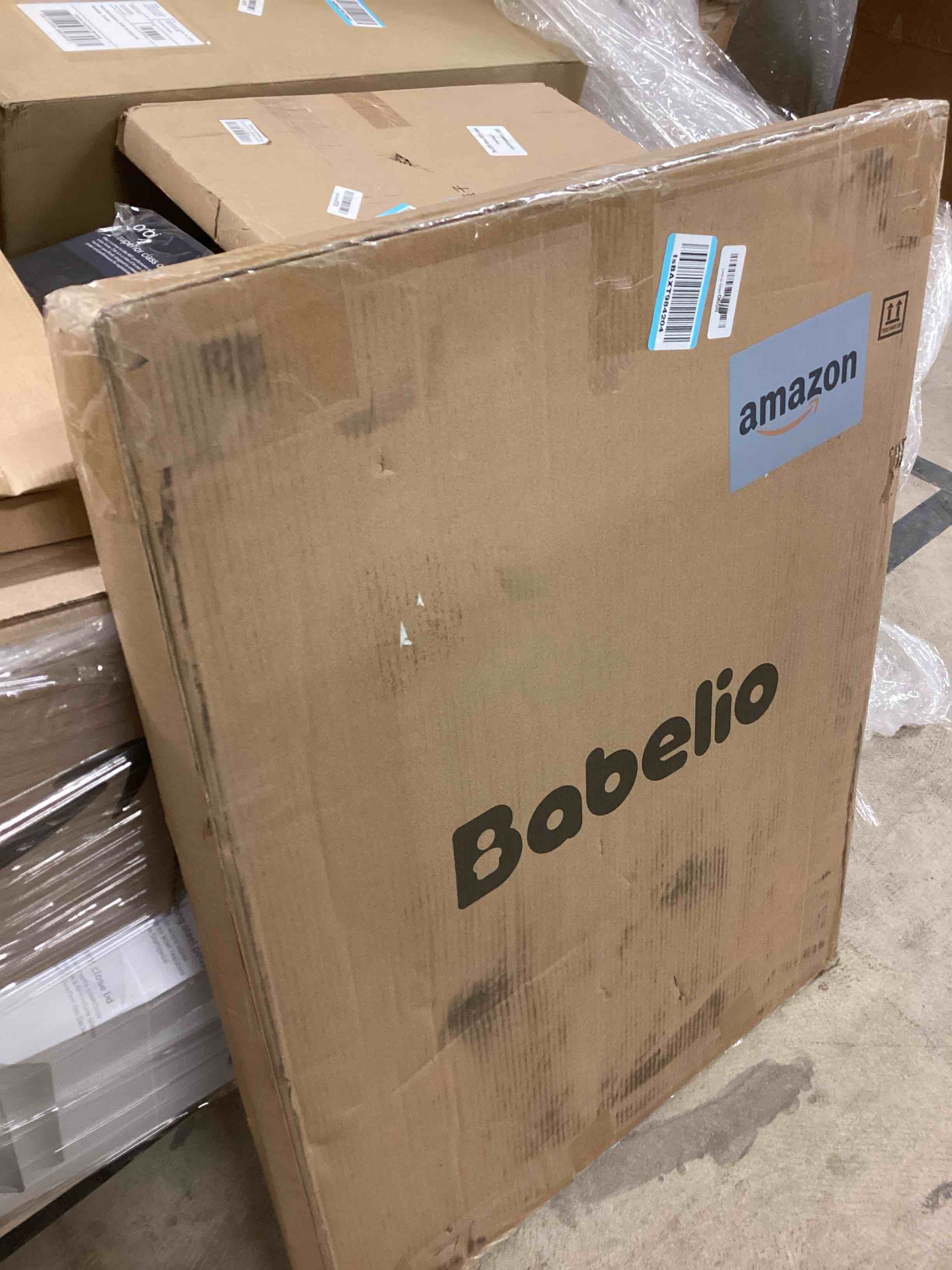 Condition photo showing Good Condition for Babelio 36" Tall Upgraded Baby Gate with Cat Door, 29-43" Auto Close Durable Dog Gate for Stairs, Doorways and House, Easy Walk Thru Safety Gate with Pet Door Includes 4 Wall Cups, White White 29-43" Wide, 36" Tall