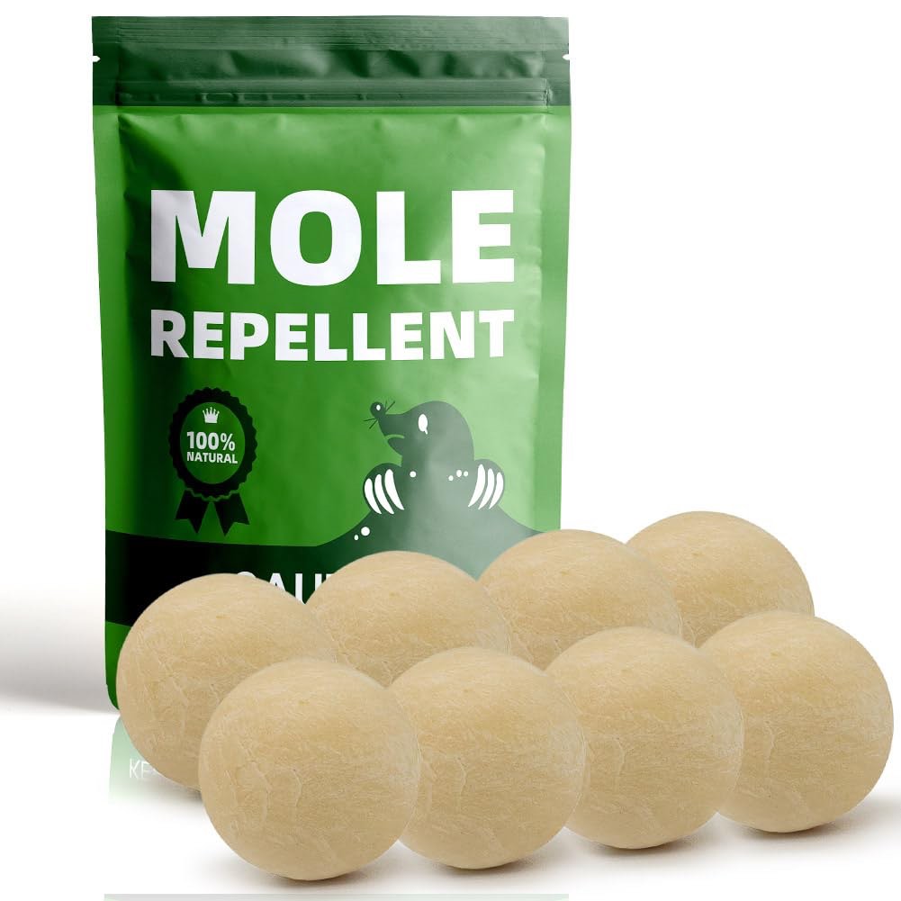 Mole Repellent Outdoor, Gopher Repellents, Vole Repellent for Lawns, Natural Groundhog Deterrent, Mo