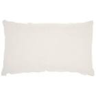 14"x24" oversized life styles solid woven cotton lumbar throw pillow white - mina victory