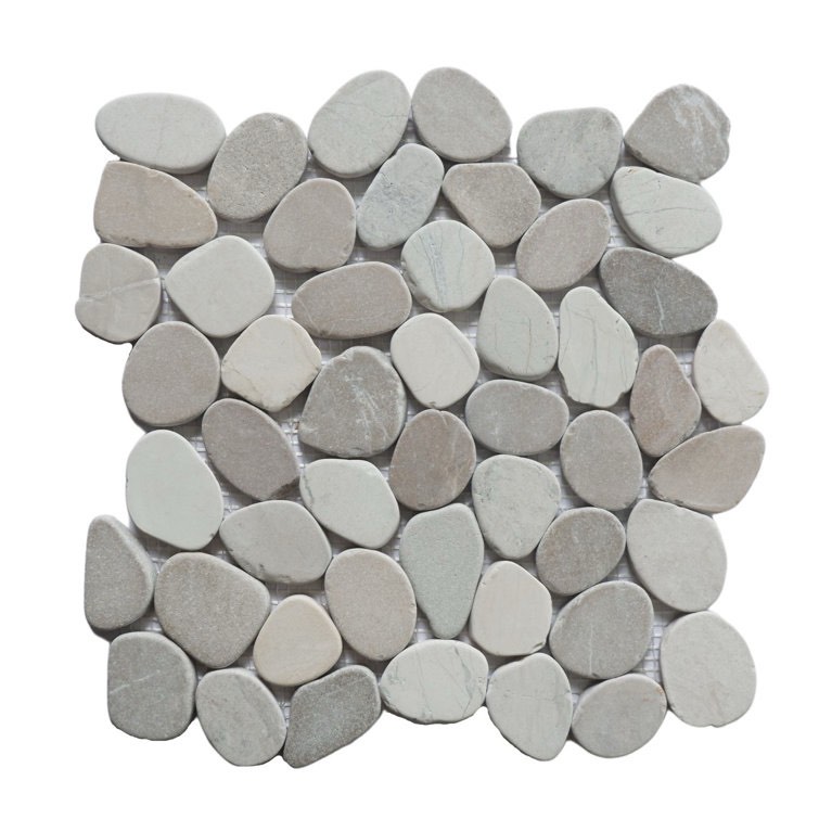 Hawaii 12" x 12" Natural Stone Pebbles Mosaic Wall & Floor Tile Color: Tan