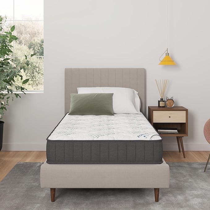 similar Twin 9" Hybrid Mattress - Medium-Firm Support - Made in USA - Individually Pocketed Coils & CertiPUR-US Foam - Fiberglass-Free - Bed in a Box