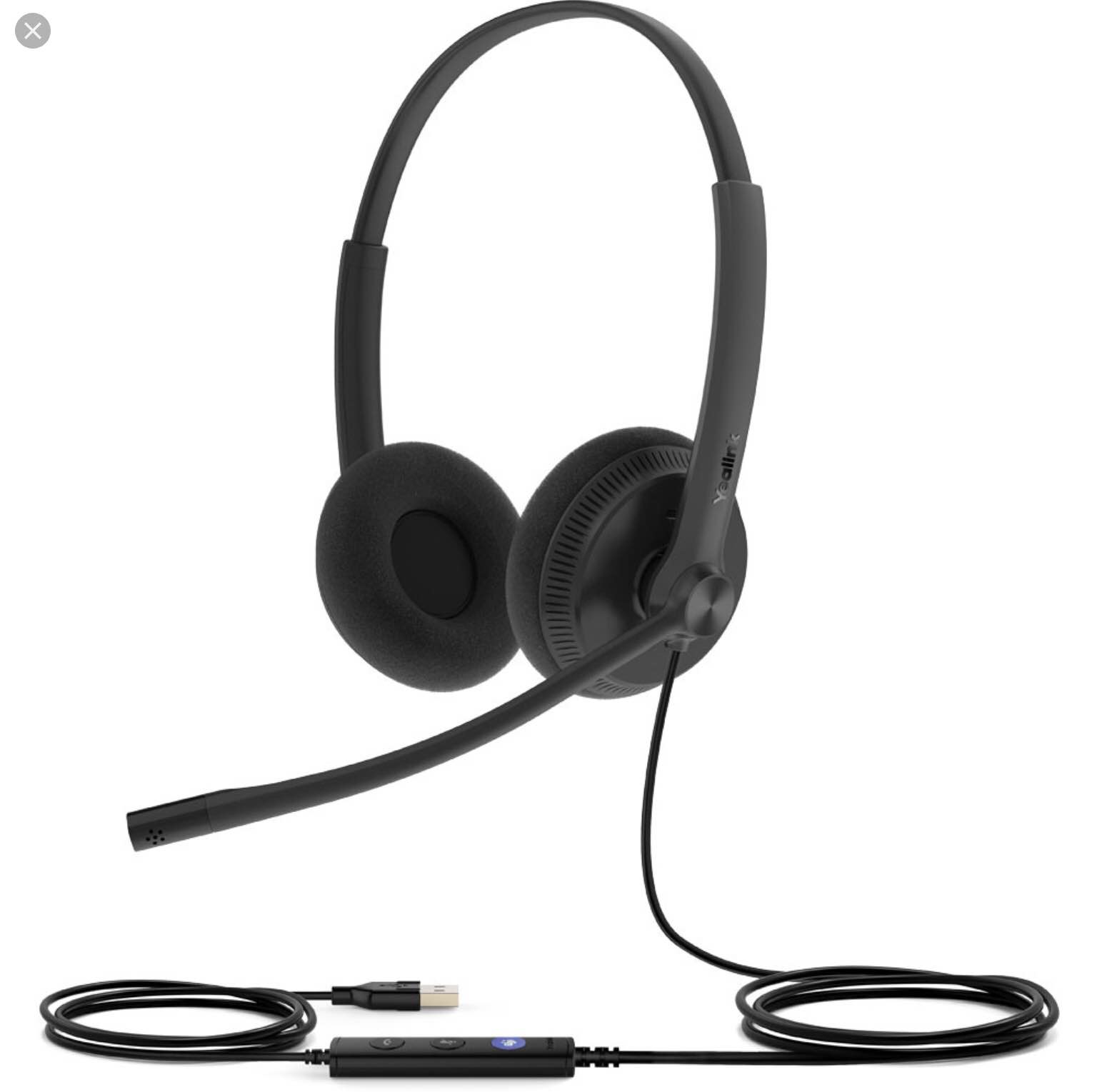 Yealink Black Wired Headset 