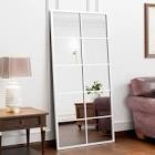 ZMYCZ Full Length Mirror, 71"x32" Large Rectangular Window Pane Wall Mirror, White Full Body Mirrors, Oversize Farmhouse Standing Mirrors Hanging or Leaning for Living Room, Entryway, No Stand