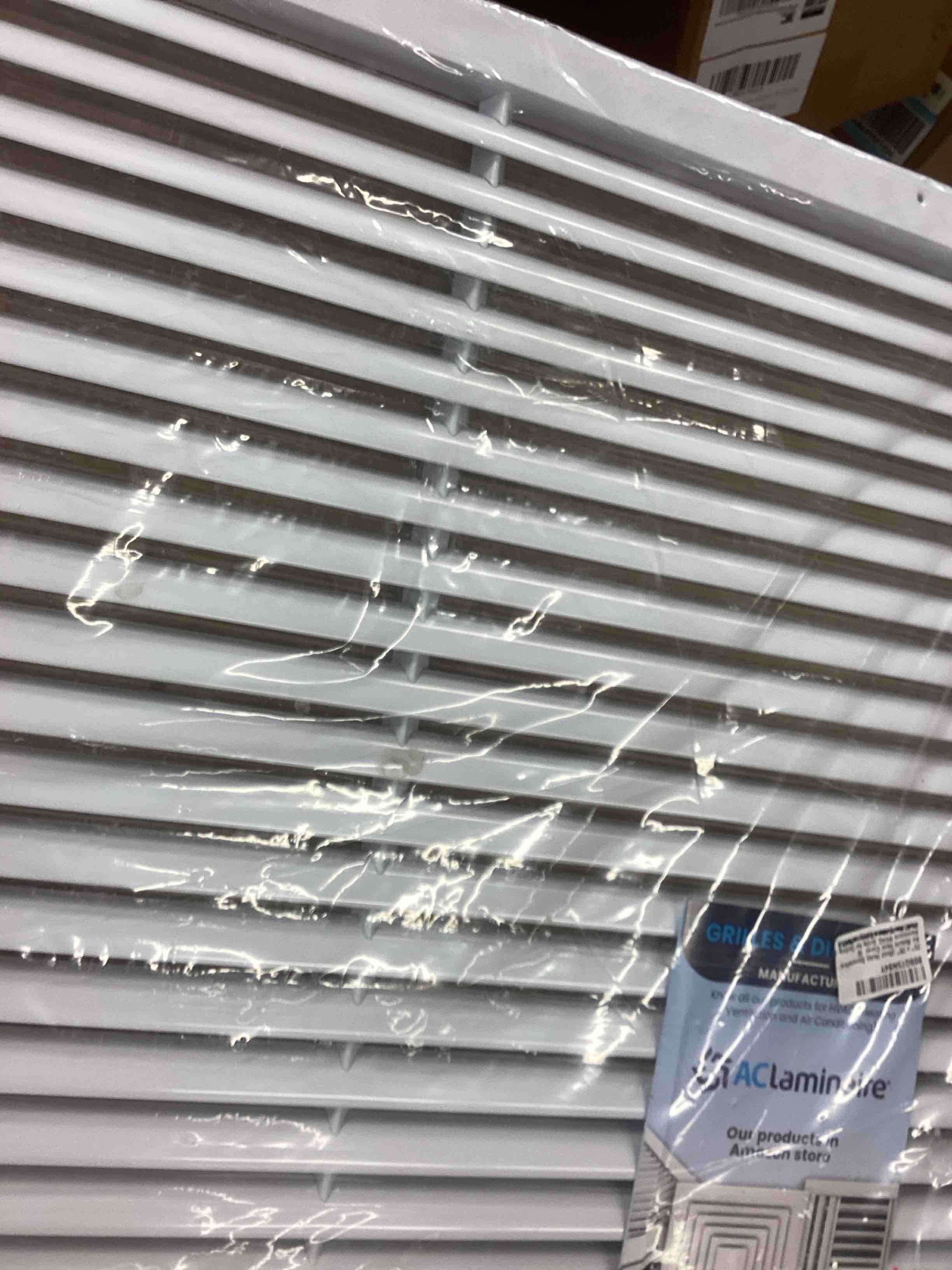 Condition photo showing New/Like New for 25" x 20" (Duct Hole) Decorative Air Return Vent Cover – Aluminum HVAC Grille for Ceiling & Wall, Rustproof AC Return Vent, Premium Modern Design, 26.6" x 21.6" Face, Ideal for Home HVAC 25" x 20" Duct Hole [26.6" x 21.6" Face]