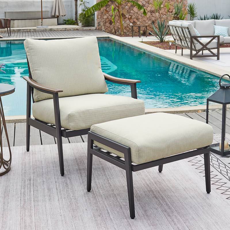 Alilet Powder Coated Steel Outdoor Lounge Chair