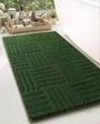  color&geometry bathroom rugs with non slip backing, highly absorbent and quick dry, fits perfectly under doors, machine washable for easy care, 17"x30", green