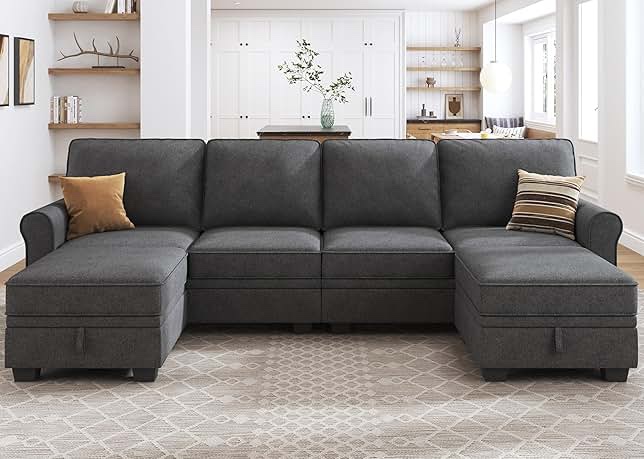 modular sectional sofa with storage dark  (incomplete)