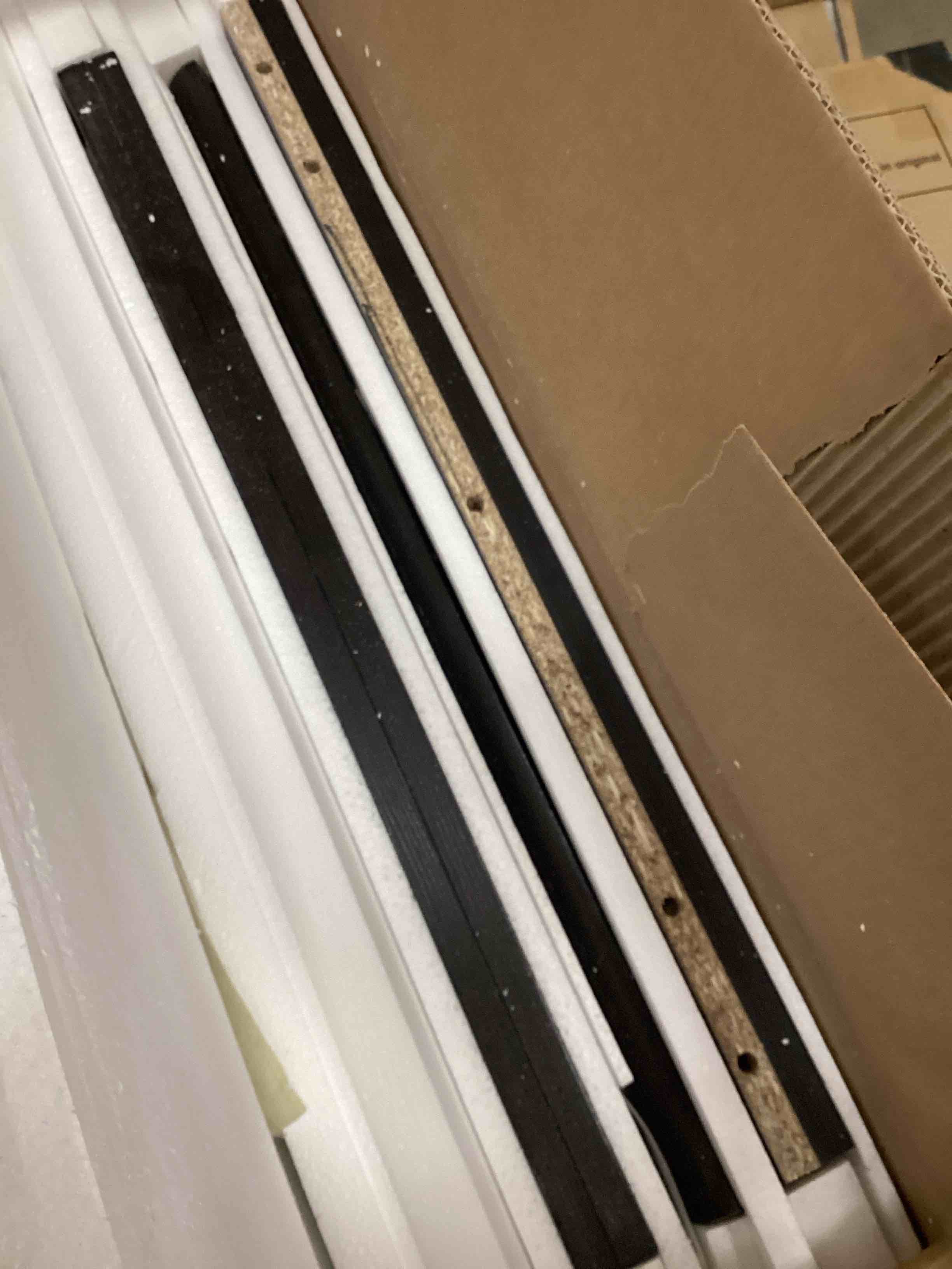 Condition photo showing Good Condition for FIMELLO 28’’W Wall Cabinet with Tempered Glass Doors, Bathroom Cabinet Wall Mount, Kitchen Wall Cabinet, Floating Cabinet for Bathroom, Wall Mount Salon Station for Barber, Beauty, Black