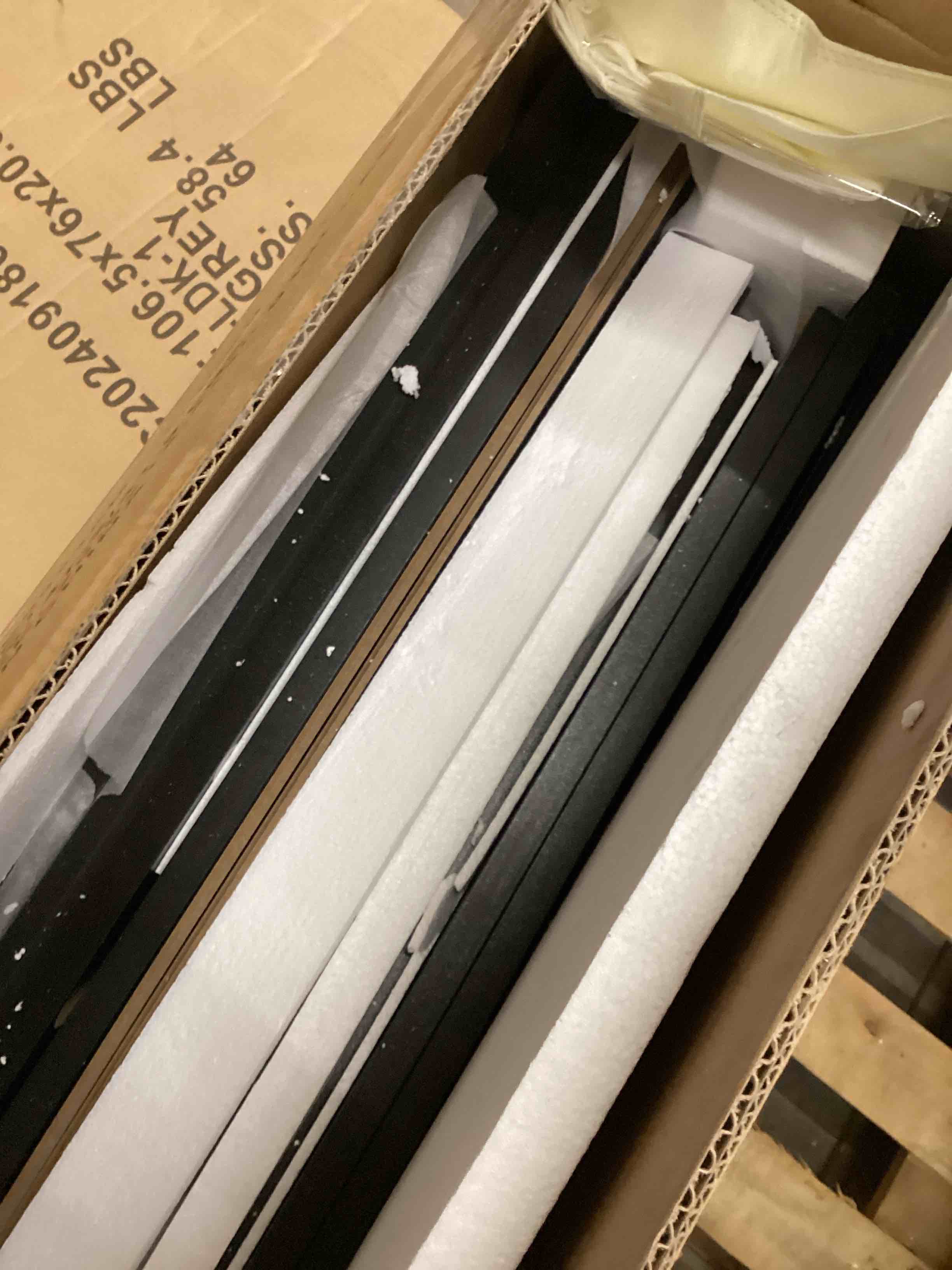 Condition photo showing As Is for FIMELLO 24’’ Bathroom Wall Cabinet, Laundry Room Cabinets Storage, Kitchen Cabinets with Adjustable Shelf Acrylic Glass Doors, Medicine Cabinets for Bathroom, Black Bathroom Cabinet