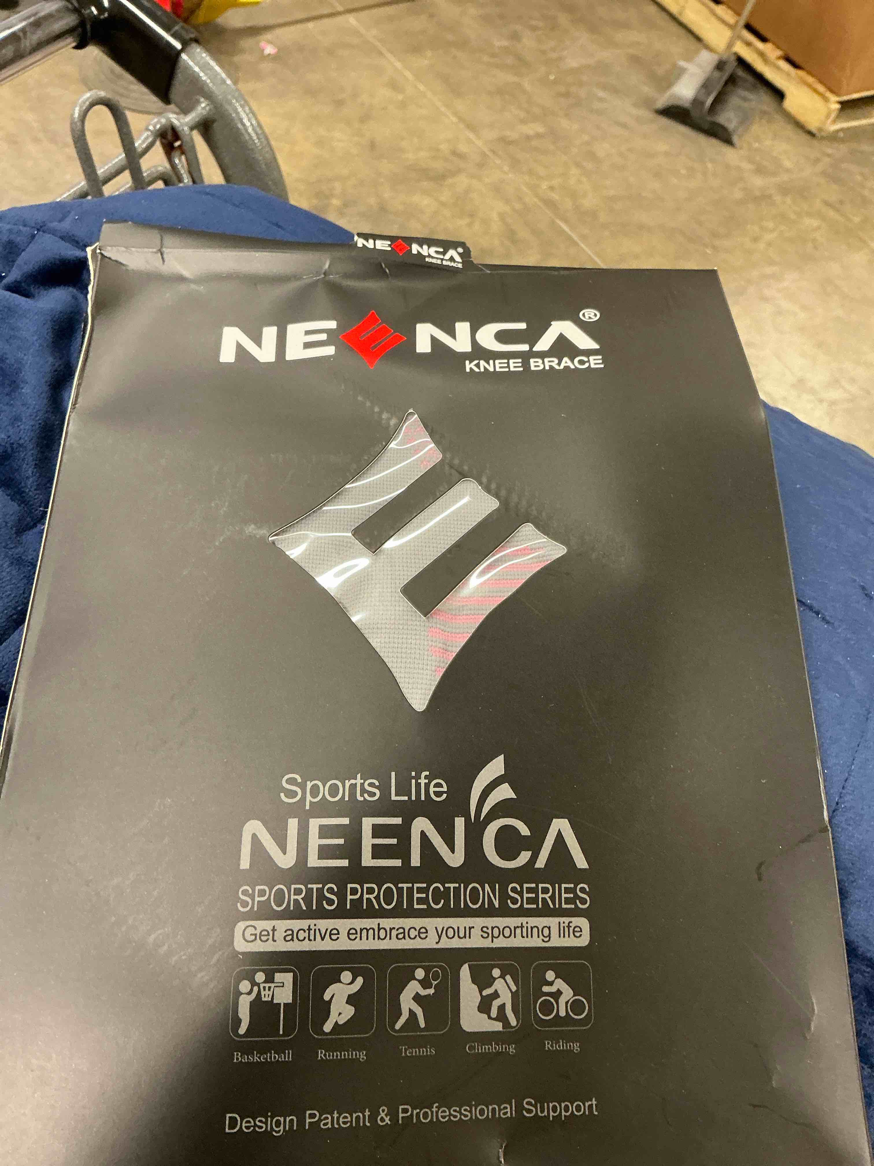 Condition photo showing New/Like New for neenca professional knee brace for pain relief, medical knee support with patella pad & side stabilizers, compression knee sleeve for meniscus tear, acl, joint pain, runner, workout (pink gray, 3xl) xxx-large pink gray