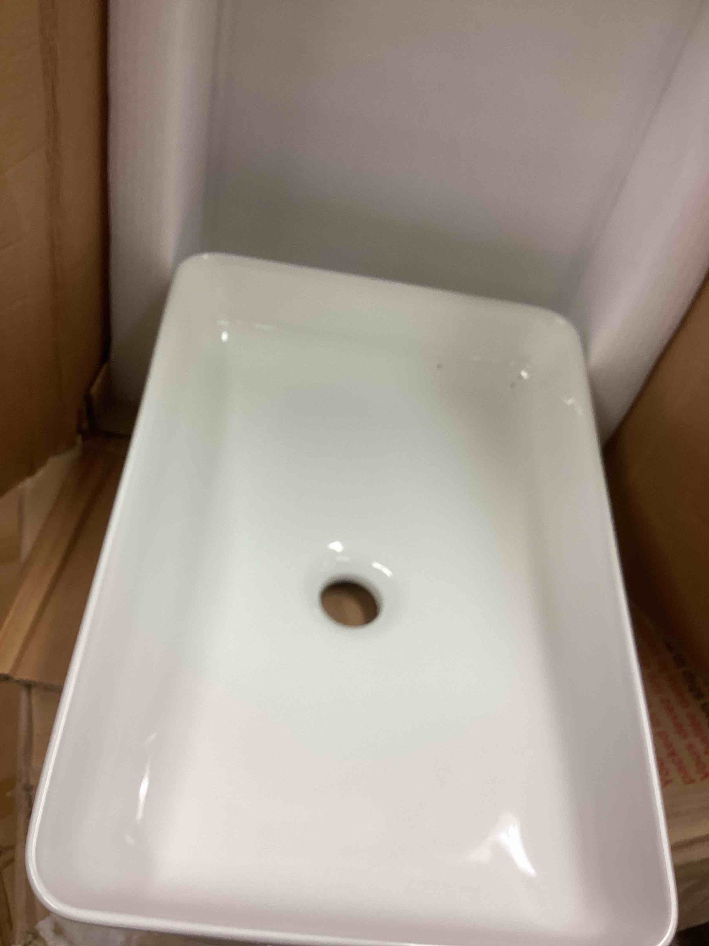 Condition photo showing New/Like New for Dexheart 36'' Modern Single Bathroom Vanity with Faux Marble Table Top, floating Wood Vanities (incomplete sink only)
