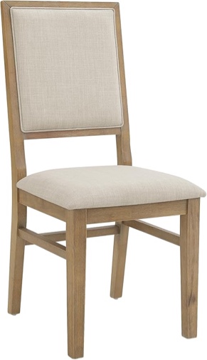 crosley furniture joanna modern farmhouse upholstered x back wood dining chairs set of 2, kitchen chair, rustic brown/creme