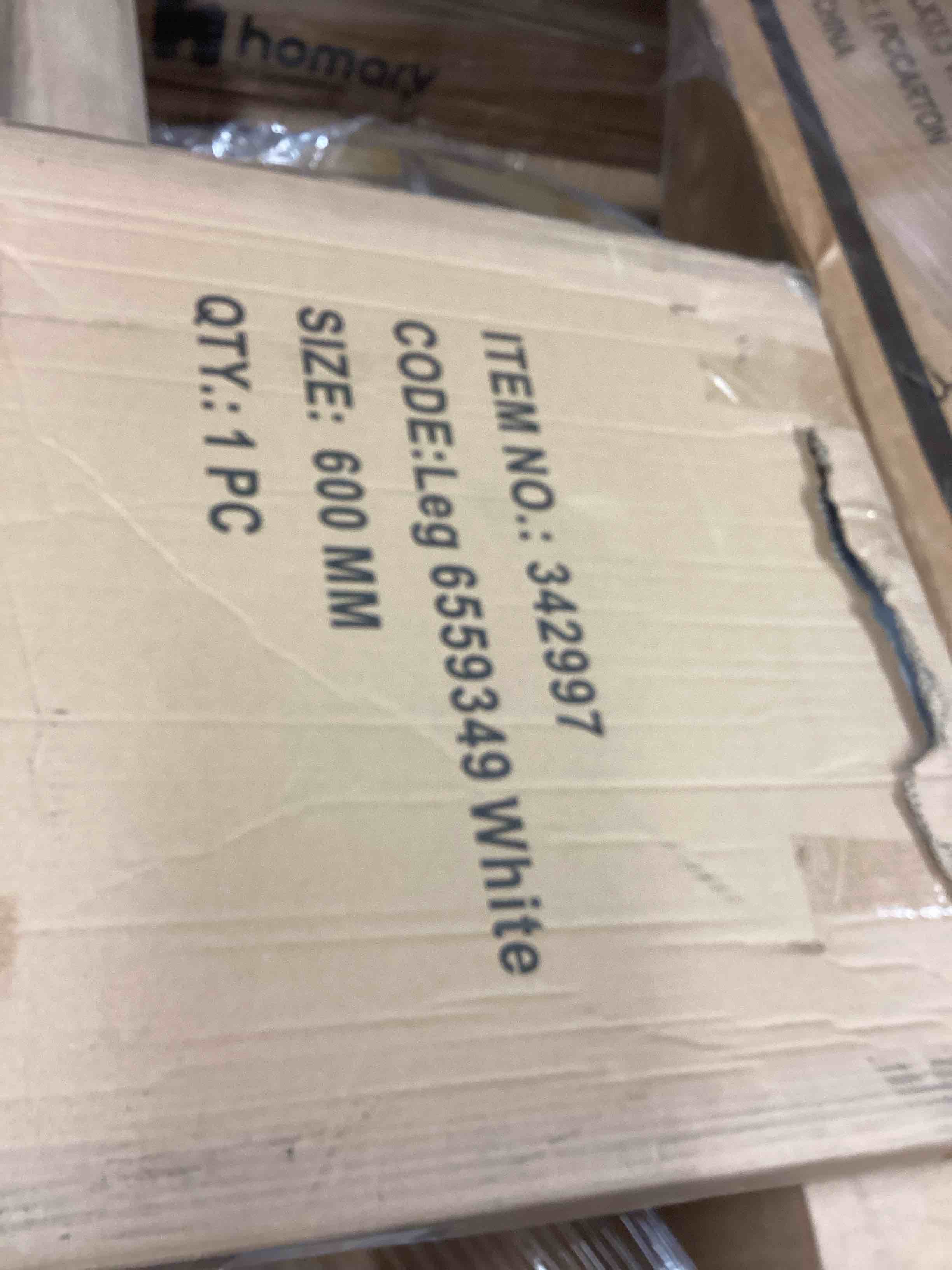 Condition photo showing As Is for Embrie Metal Base Writing Desk - incomplete one side base only 