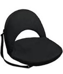 picnic time oniva portable reclining stadium seat with back support, folding bleacher chairs with back and cushion, thick padded bench seat and armrest, includes six backrest positions amazon's choice