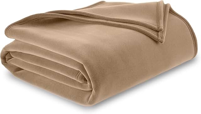 vellux 1b05555 orignal full/queen tan blanket 