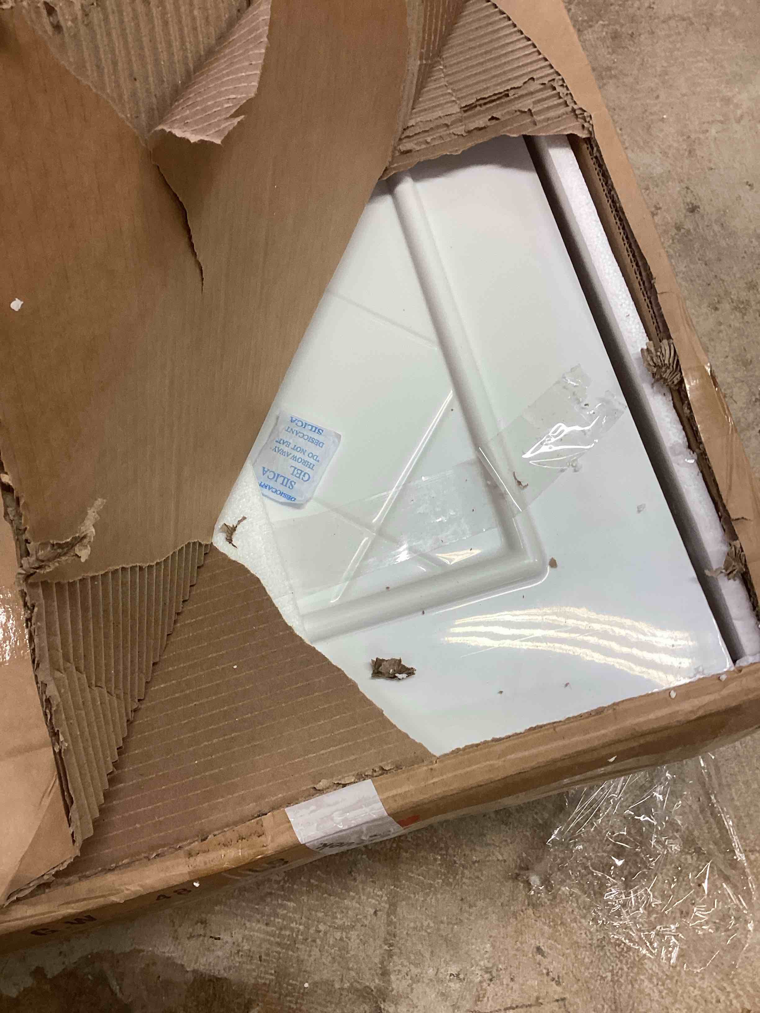 Condition photo showing New/Like New for DreamLine Shower Wall Trim-to-Size 34"-38"W x 30"-40"D x 74"H Includes Back & Side Walls (incomplete 1 box of 3 only)