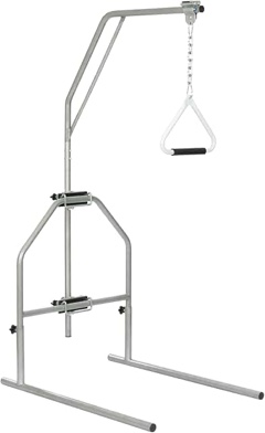 trapeze bar for bed mobility, free standing trapeze bar, assisting patient and elderly in bed, strong and work well
